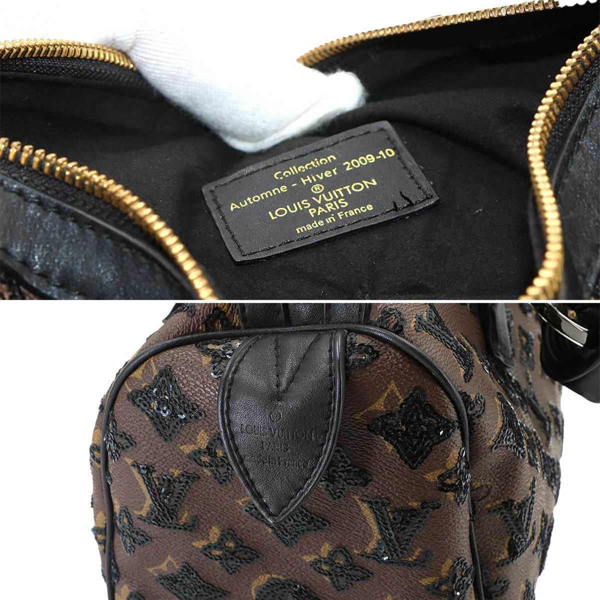 Louis Vuitton Black Monogram Spangles Leather Monogram Handbag (Pre-Owned)