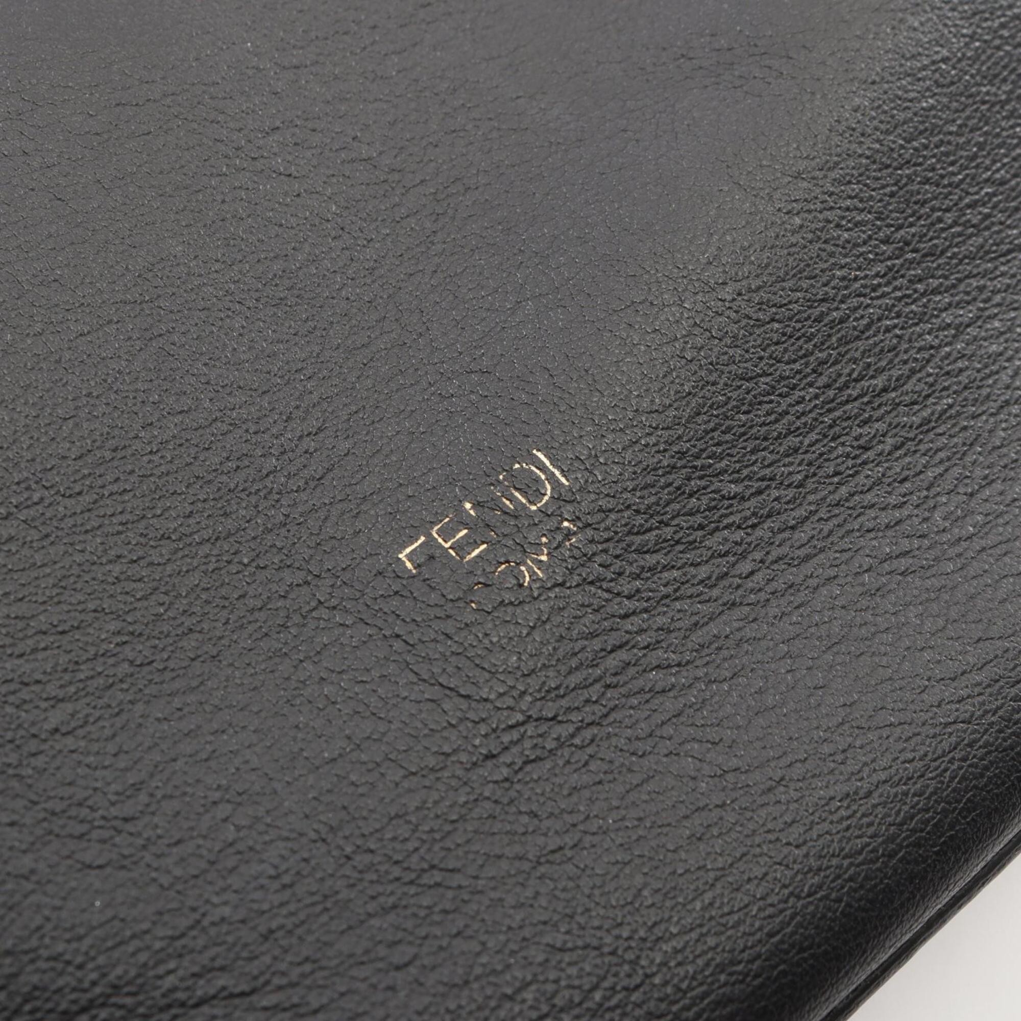 Fendi Black Leather Handbag Shoulder Bag (Pre-Owned)