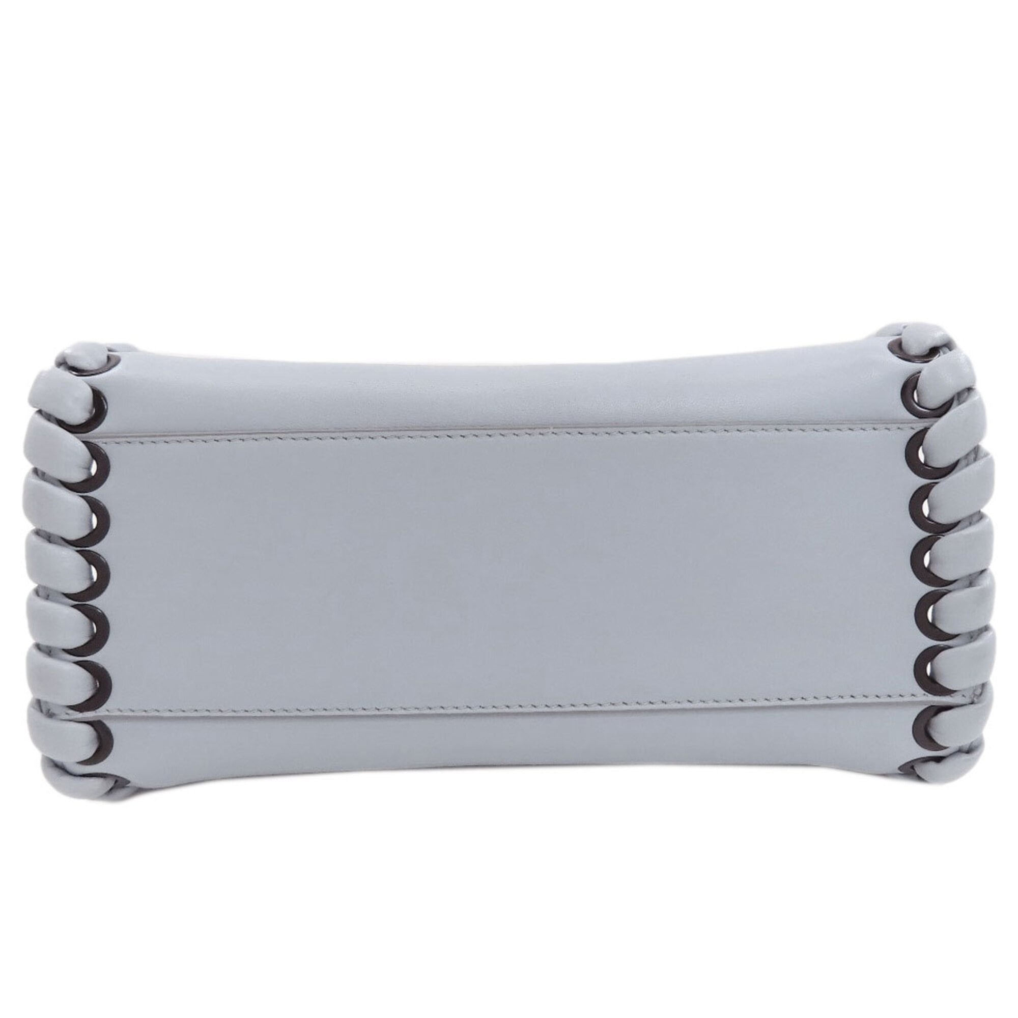 Fendi Peekaboo Light Blue Leather Handbag (Pre-Owned)