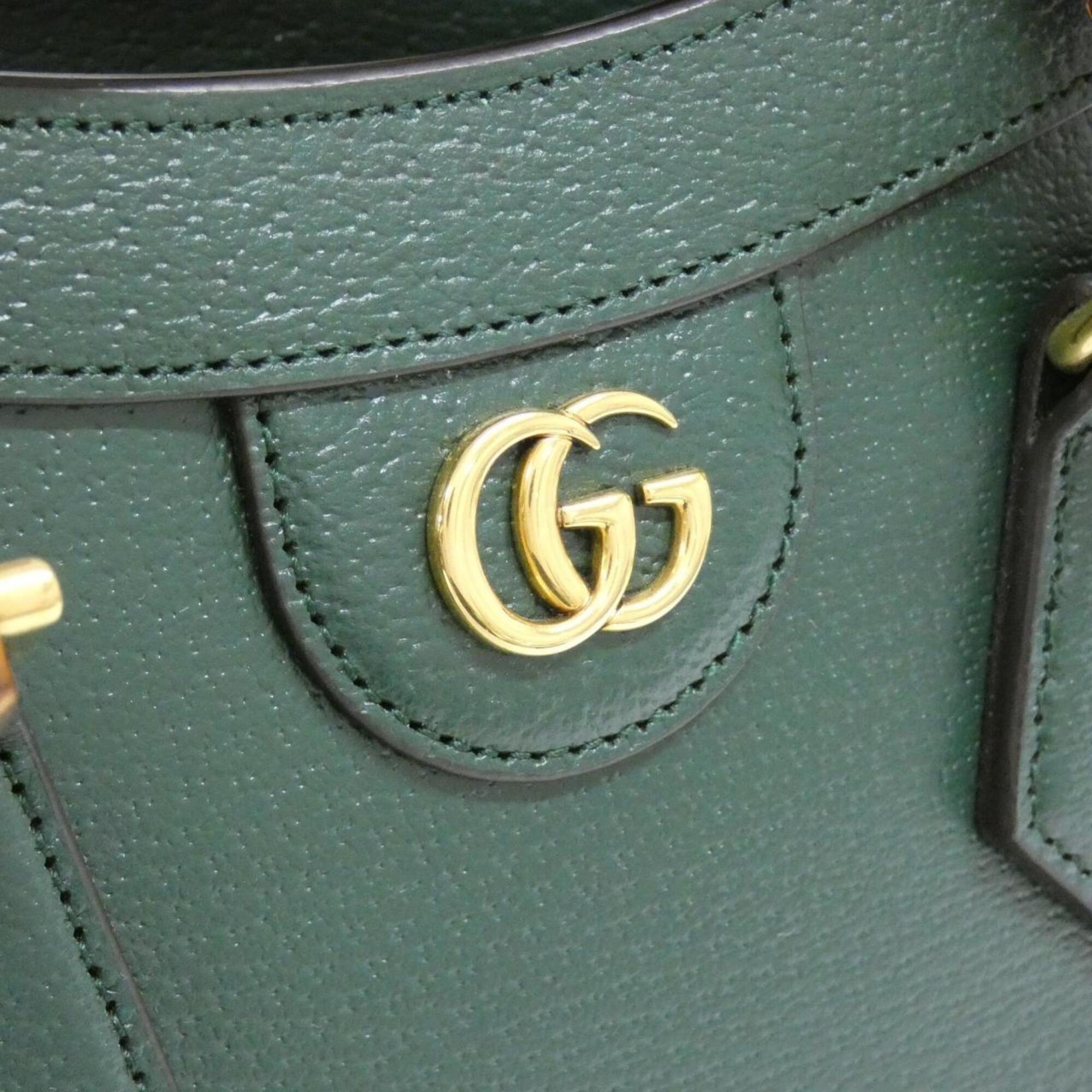 Gucci Green Leather Handbag (Pre-Owned)