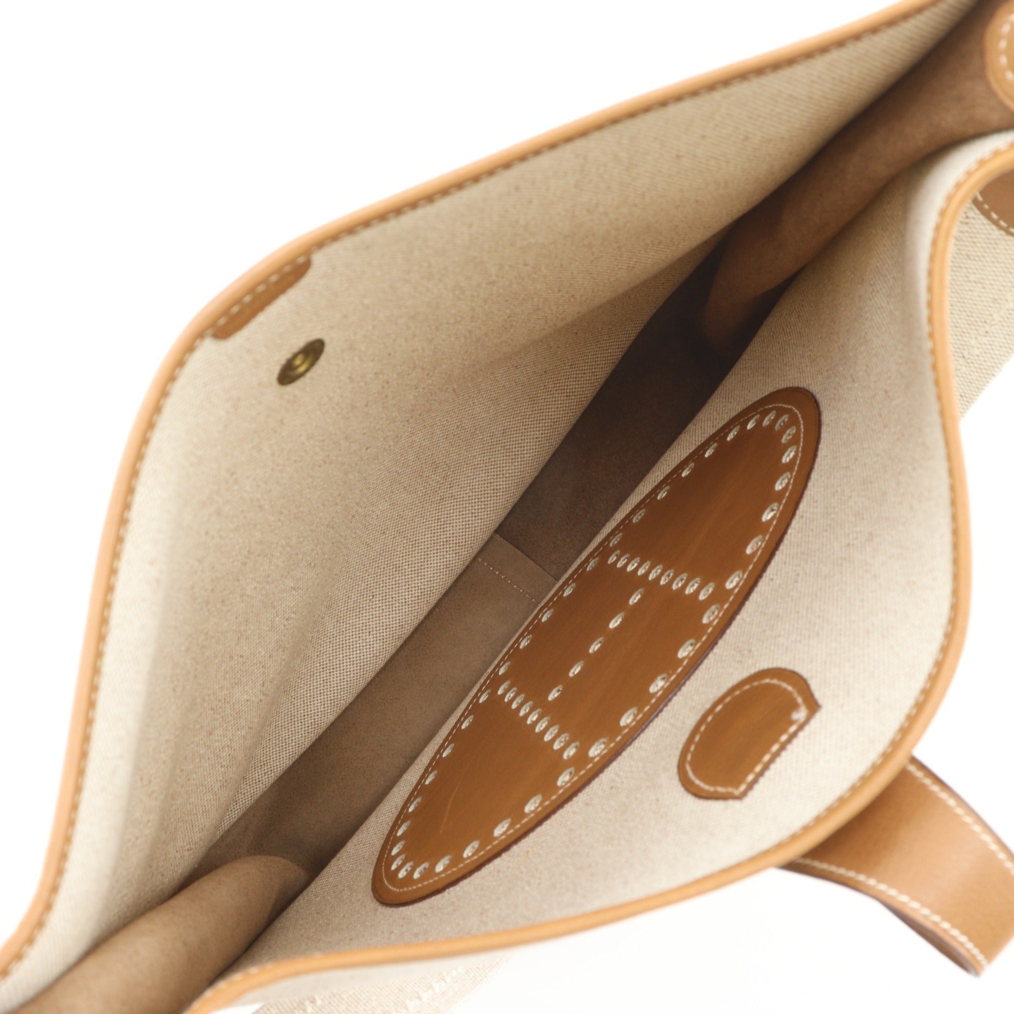 Hermes Beige Toile H Shoulder Bag (Pre-Owned)