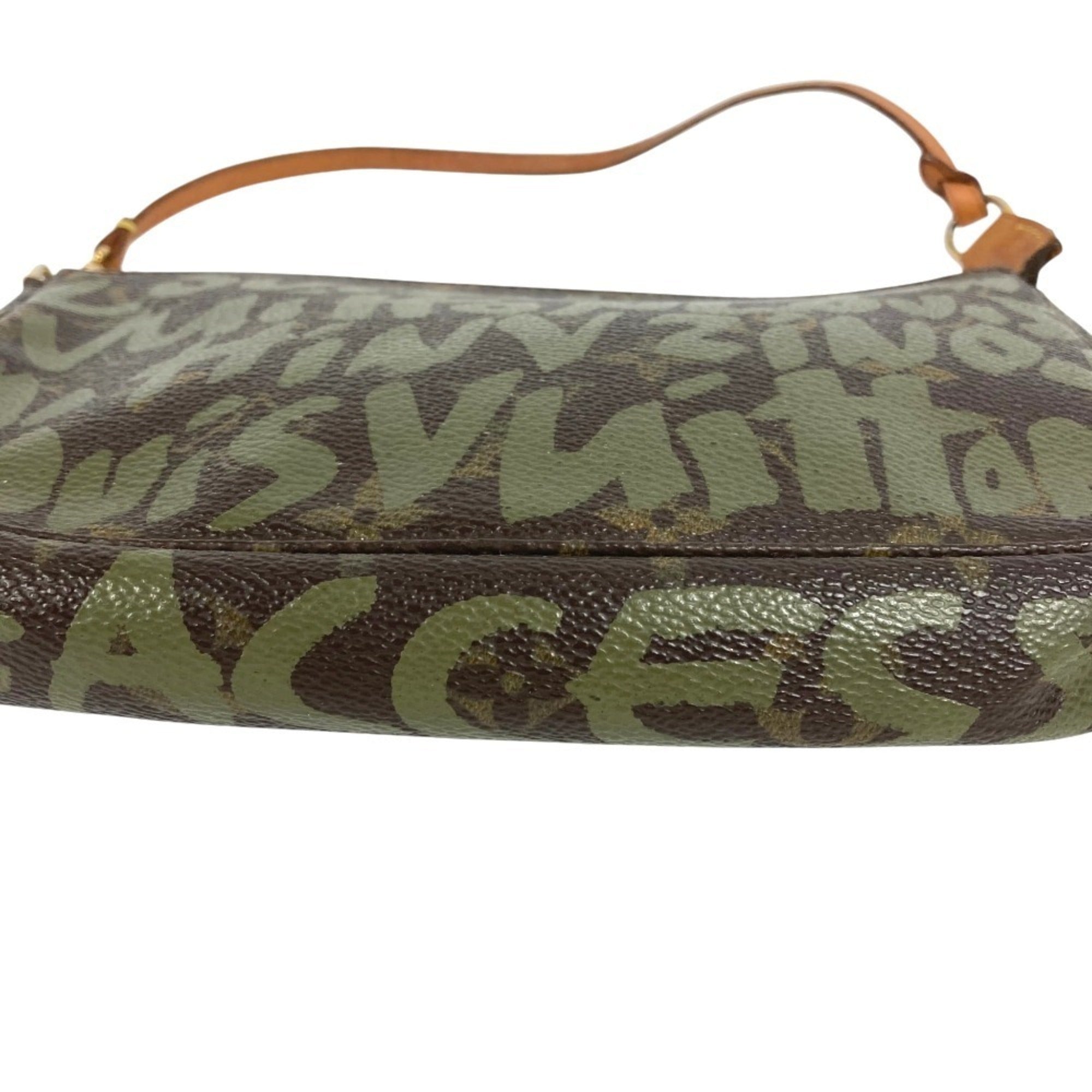 Louis Vuitton Brown Khaki Monogram Canvas Handbag Pochette Pouch Shoulder Bag (Pre-Owned)