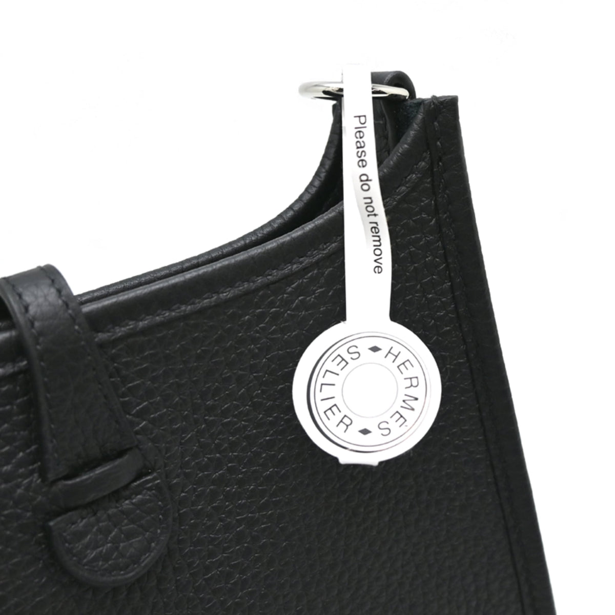 Hermes Noir Taurillon Clemence Leather Shoulder Bag (Pre-Owned)