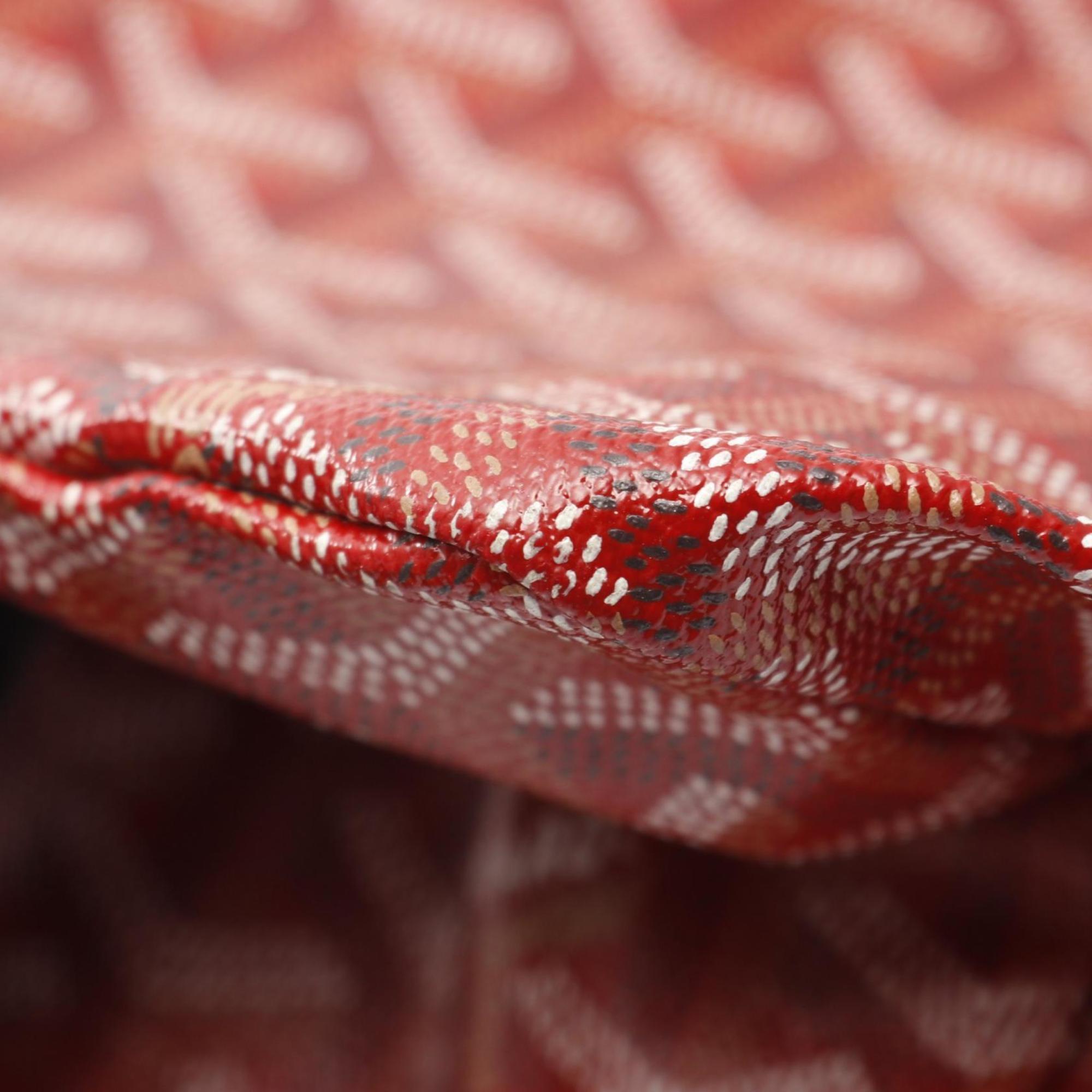 Goyard Multi-Color Red Color Coated Canvas Pvc Leather Tote Bag (Pre-Owned)