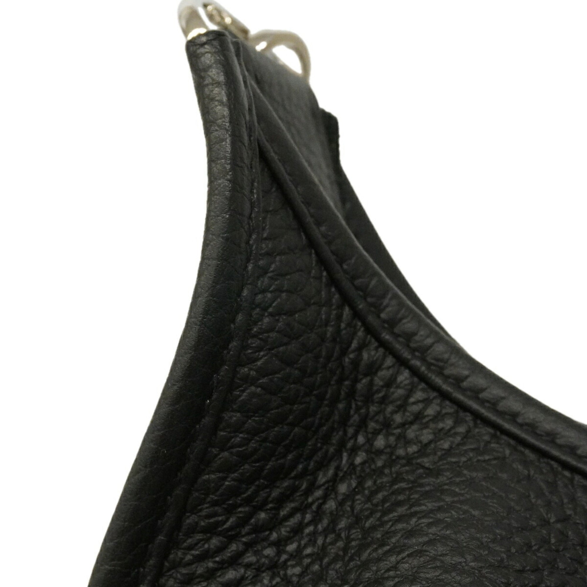 Hermes Black Taurillon Clemence Leather Shoulder Bag (Pre-Owned)