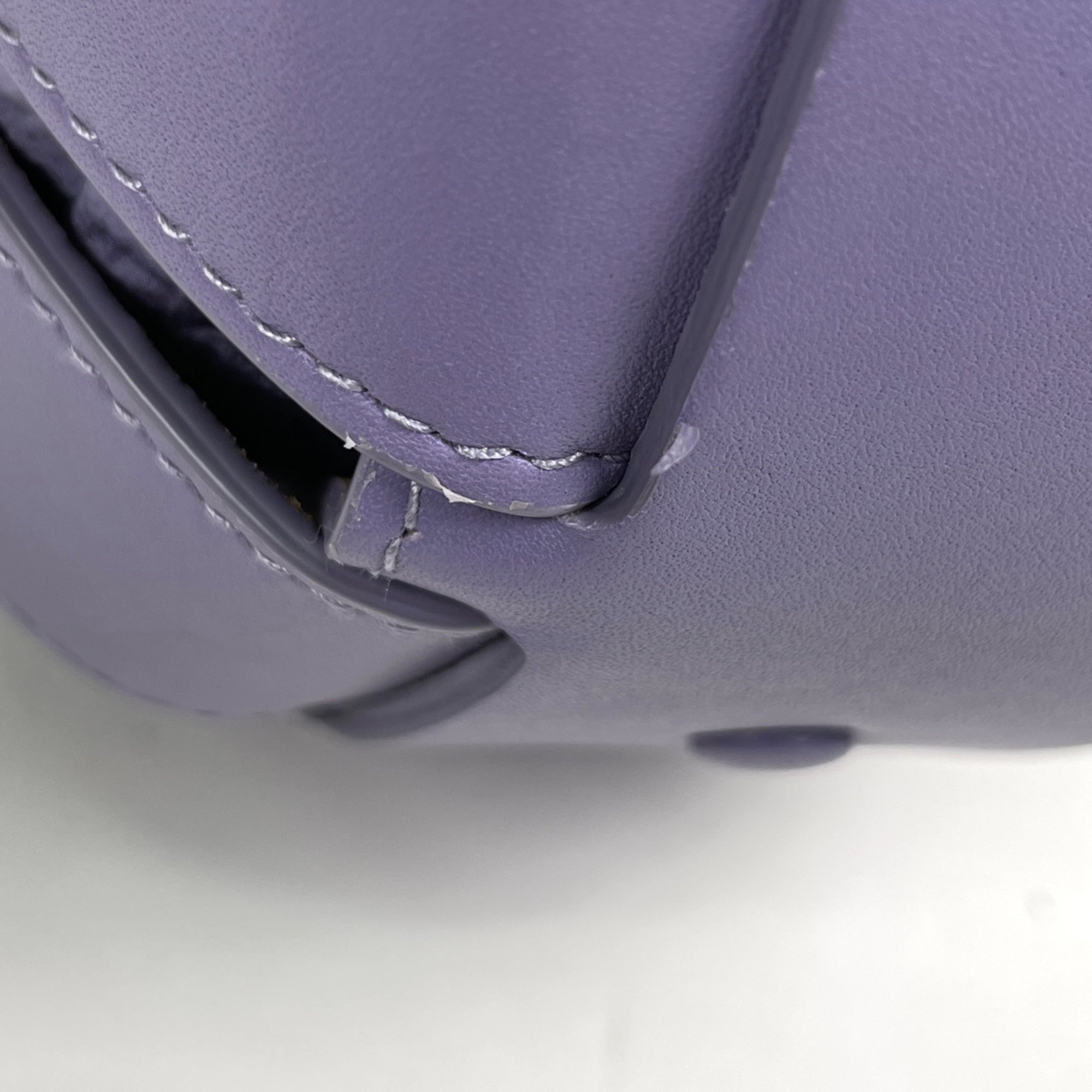 Bottega Veneta Purple Leather Handbag (Pre-Owned)