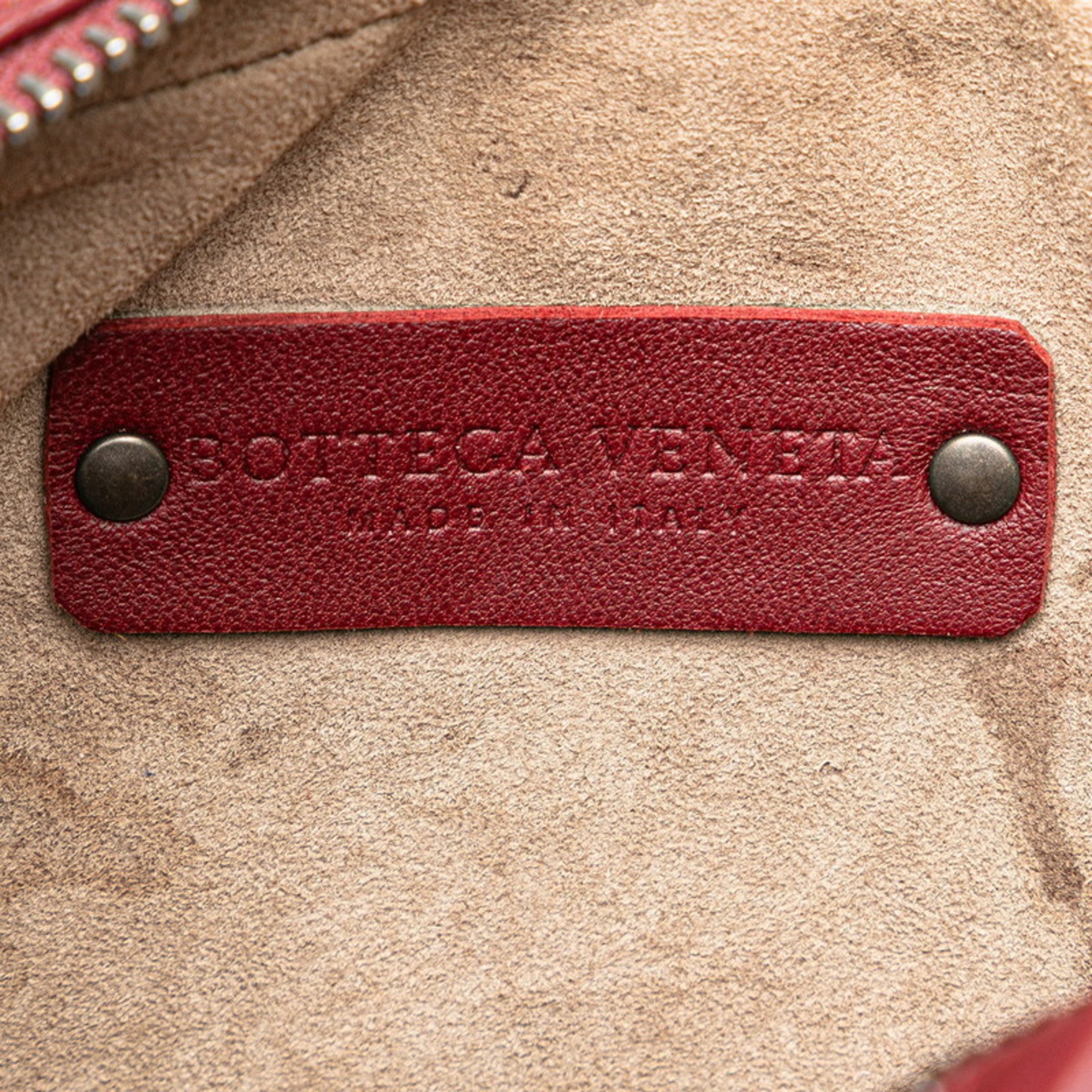 Bottega Veneta Intrecciato Bordeaux Leather Fanny Pack (Pre-Owned)