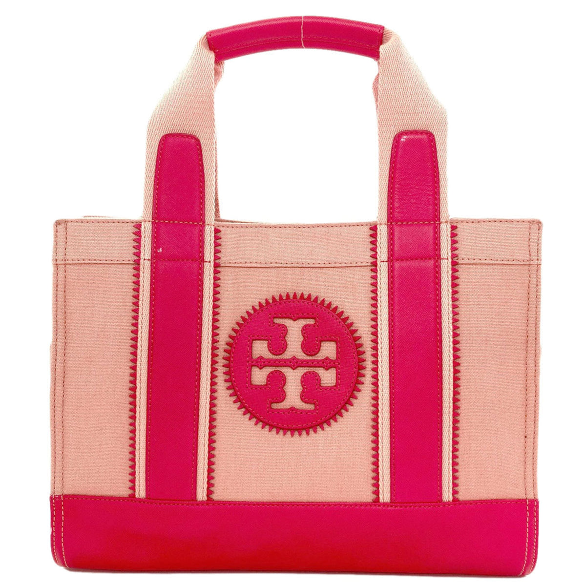 Tory Burch Pink Canvas Handbag (Pre-Owned)