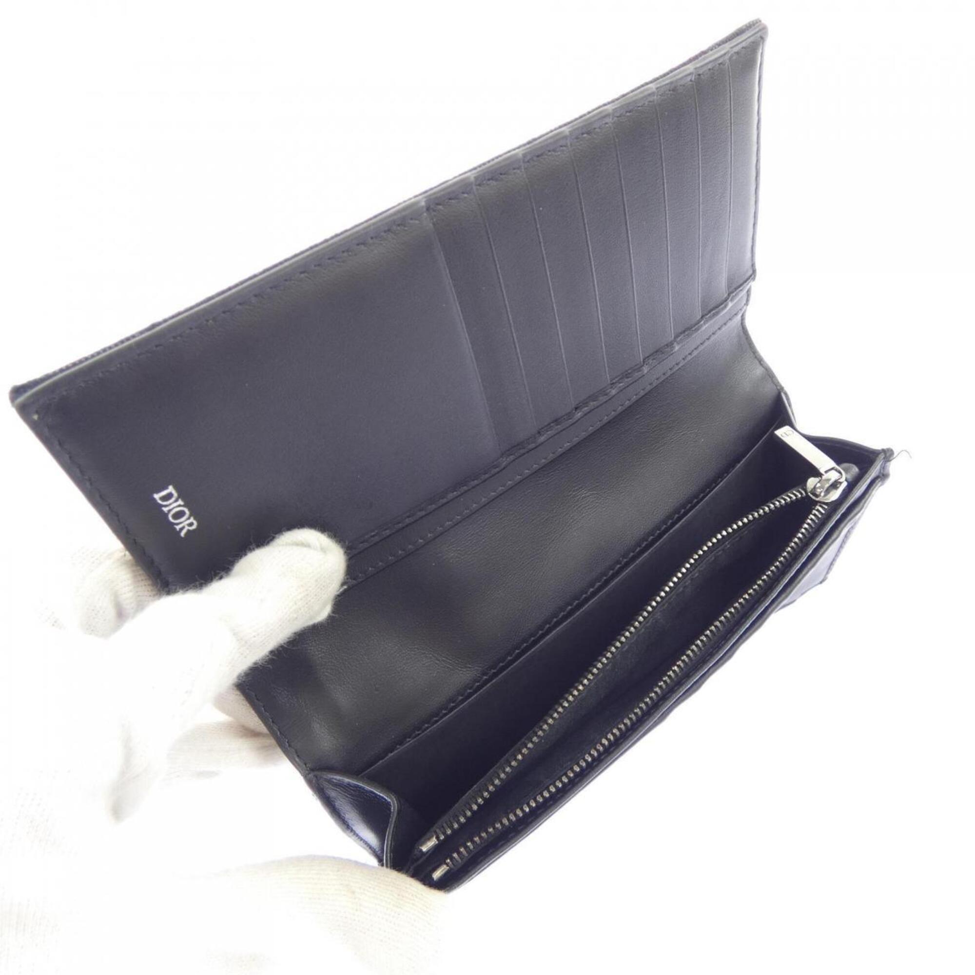 Christian Dior Black Long Wallet (Bi-Fold) (Pre-Owned)