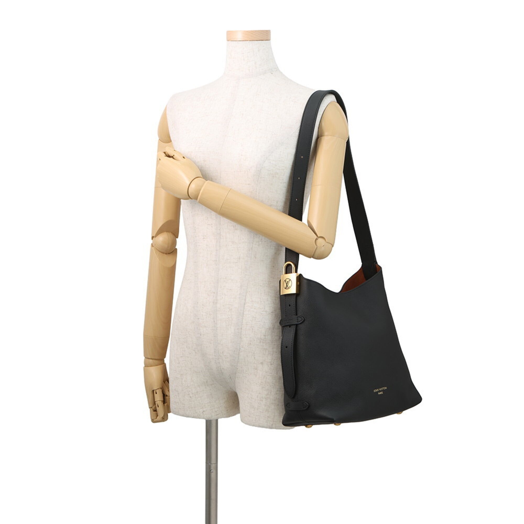 Louis Vuitton Monogram Black Noir Leather Handbag Shoulder Bag (Pre-Owned)