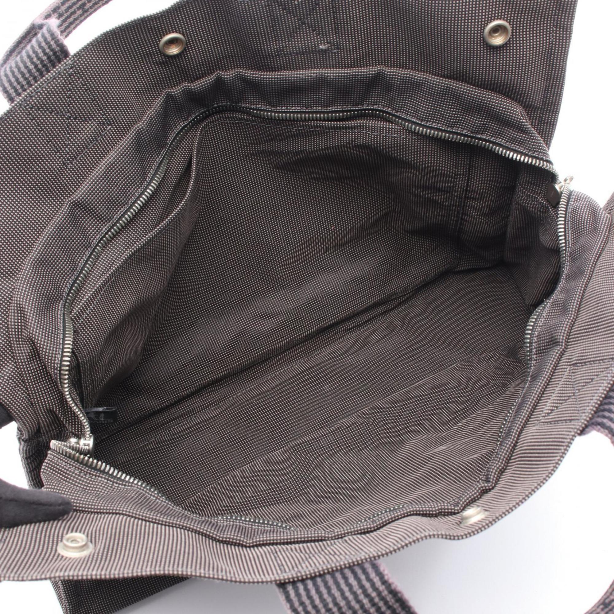 Hermes Gray Nylon Canvas Canvas Tote Bag (Pre-Owned)