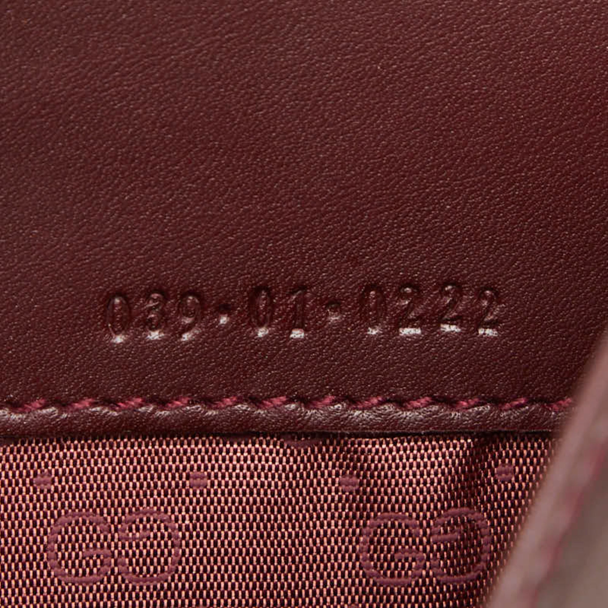 Gucci Bordeaux Red Color Wine Leather Document Case (Pre-Owned)