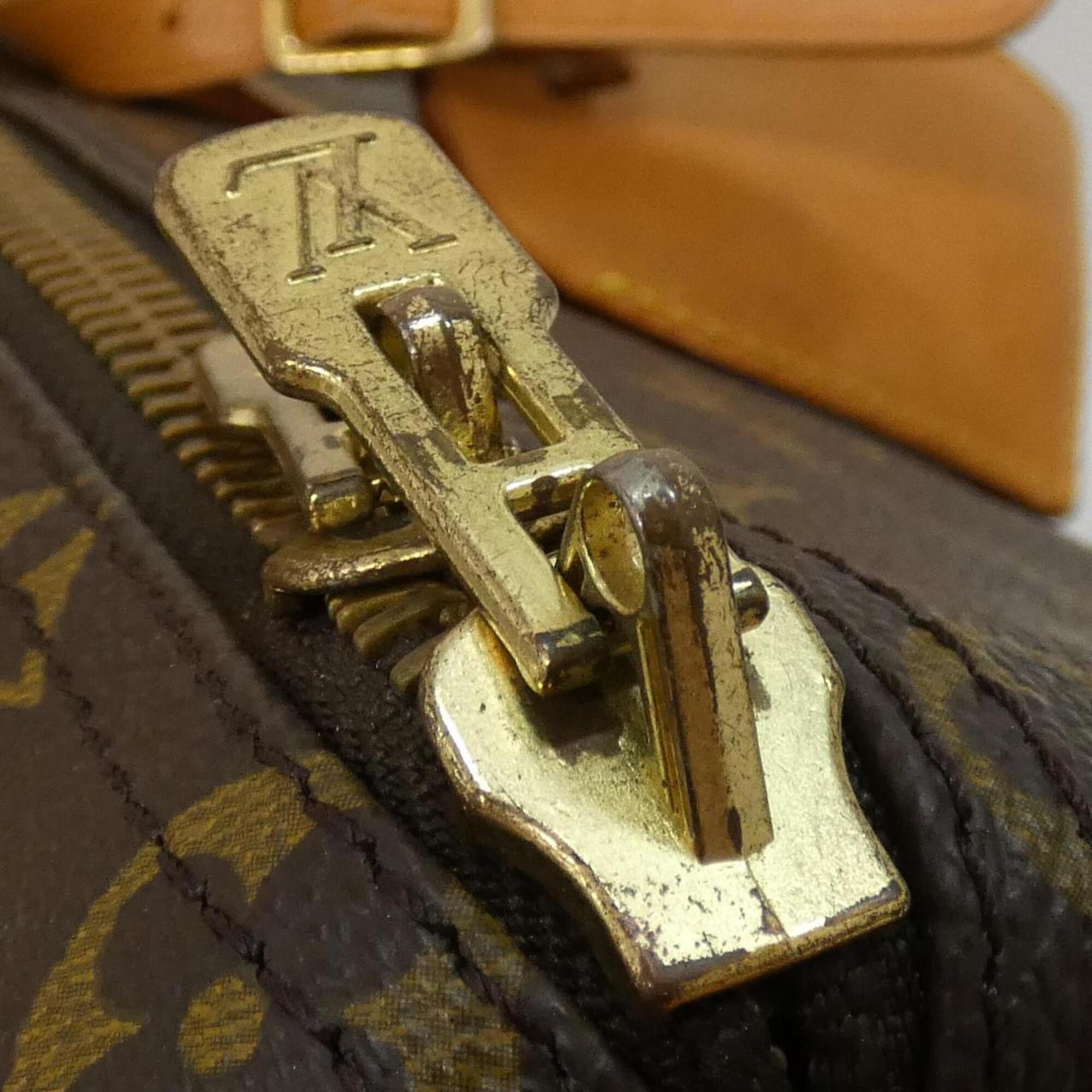 Louis Vuitton Monogram Marron Coated Canvas Boston Bag (Pre-Owned)