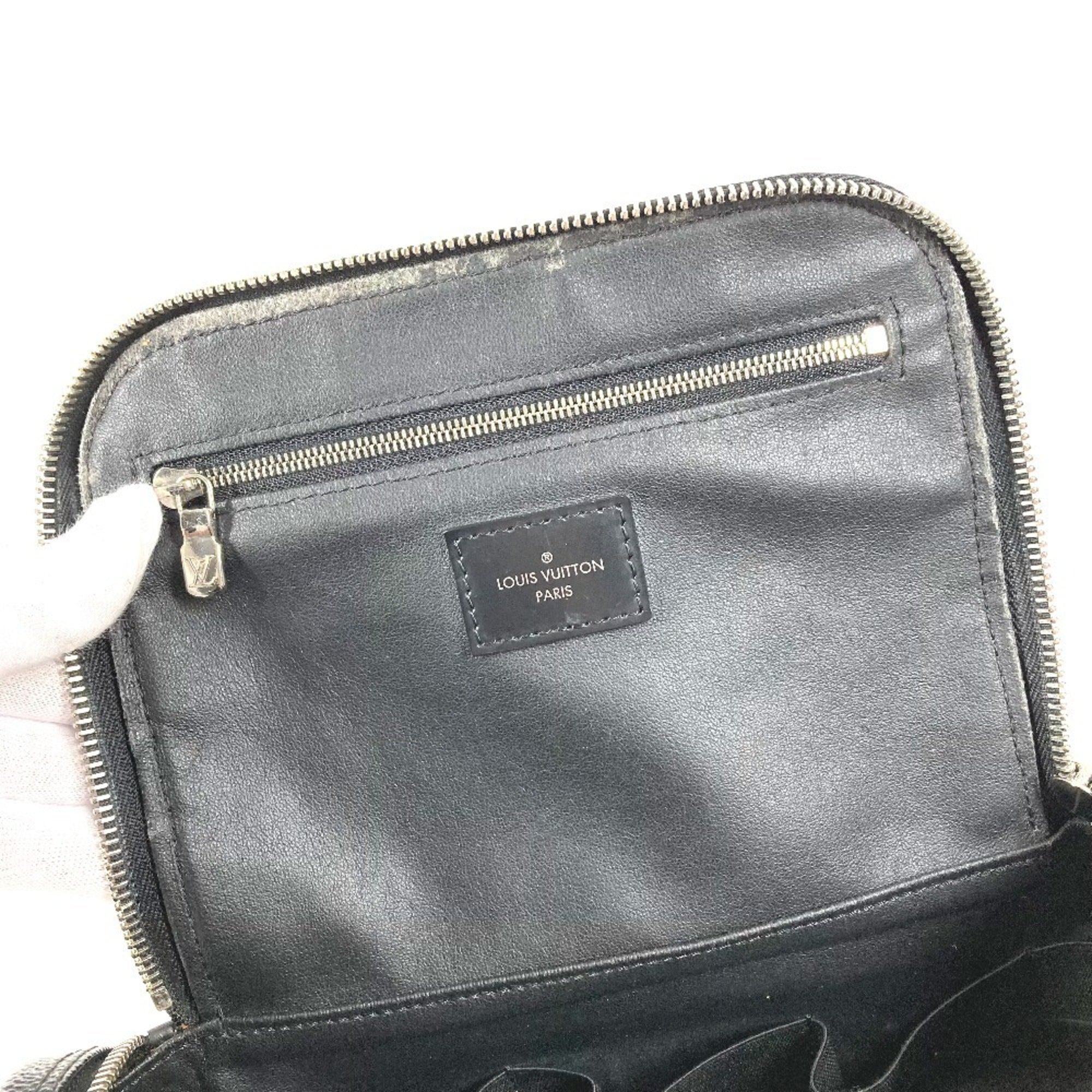 Louis Vuitton Black Damier Graphite Clutch Bag Handbag Pouch (Pre-Owned)