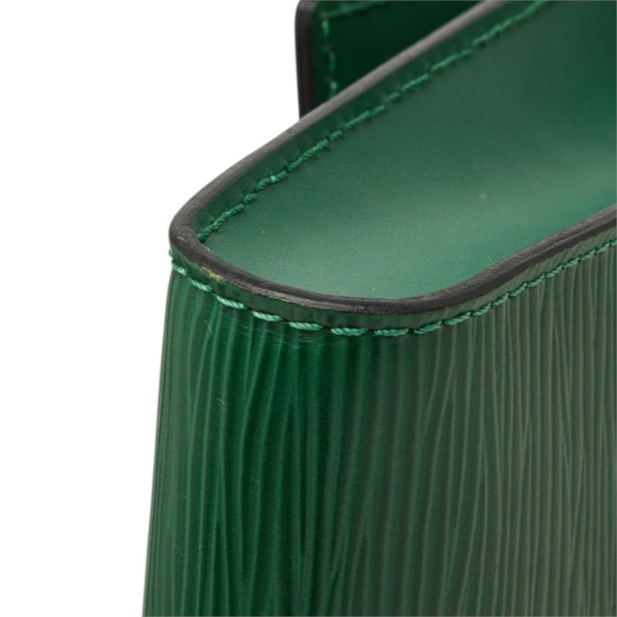 Louis Vuitton Borneo Green Leather Clutch Bag Shoulder Bag (Pre-Owned)
