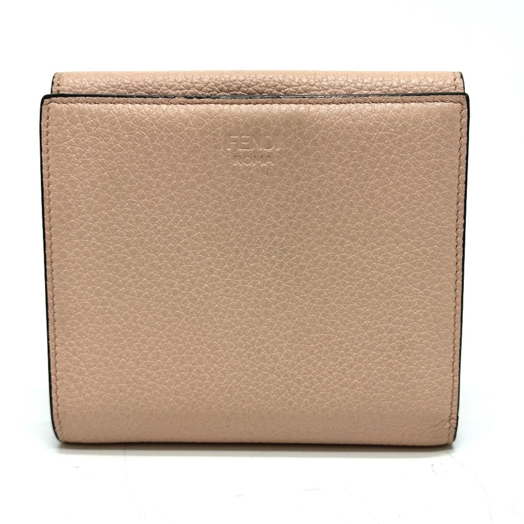 Fendi Pink Leather Wallet (Bi-Fold) (Pre-Owned)