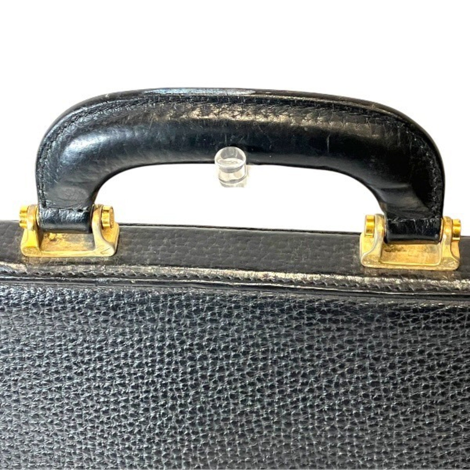 Loewe Black Leather Briefcase Handbag (Pre-Owned)