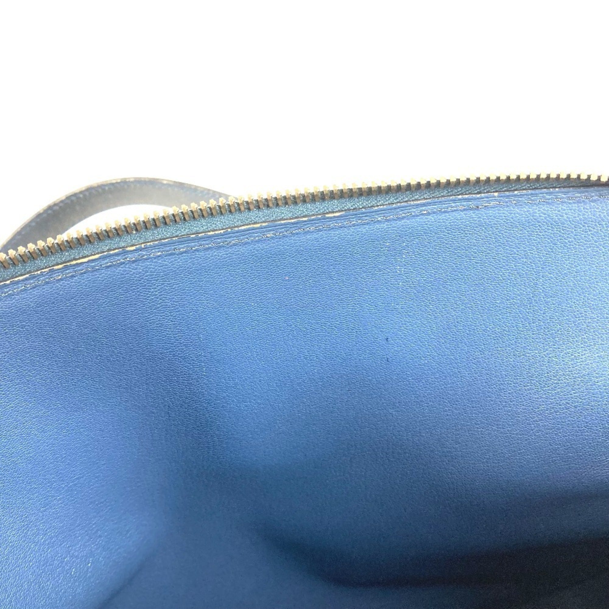 Hermes Escapada Navy Leather Briefcase (Pre-Owned)