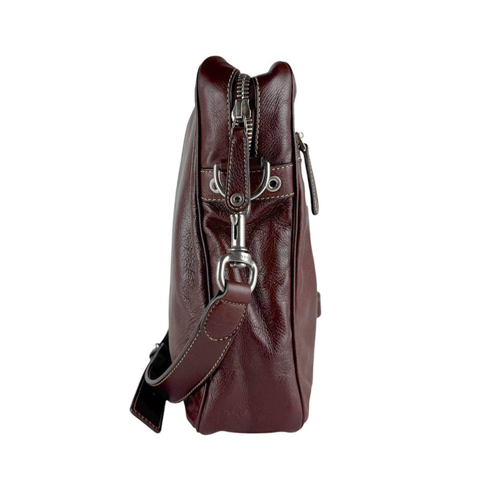Gucci Brown Leather Shoulder Bag (Pre-Owned)