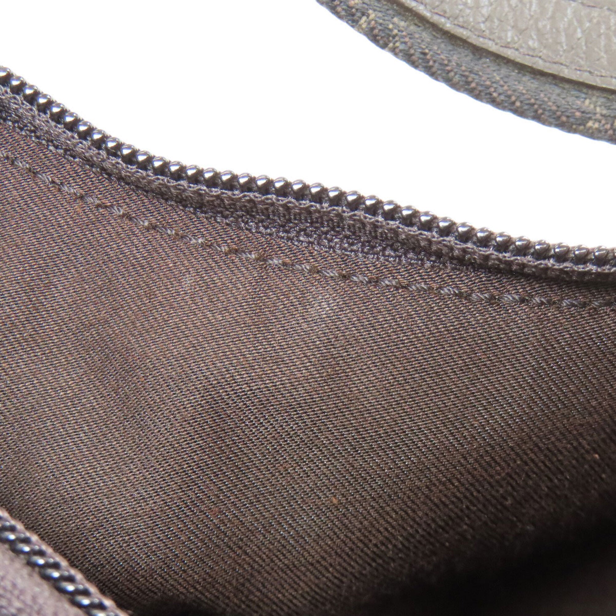 Gucci Dark Brown Canvas Shoulder Bag (Pre-Owned)