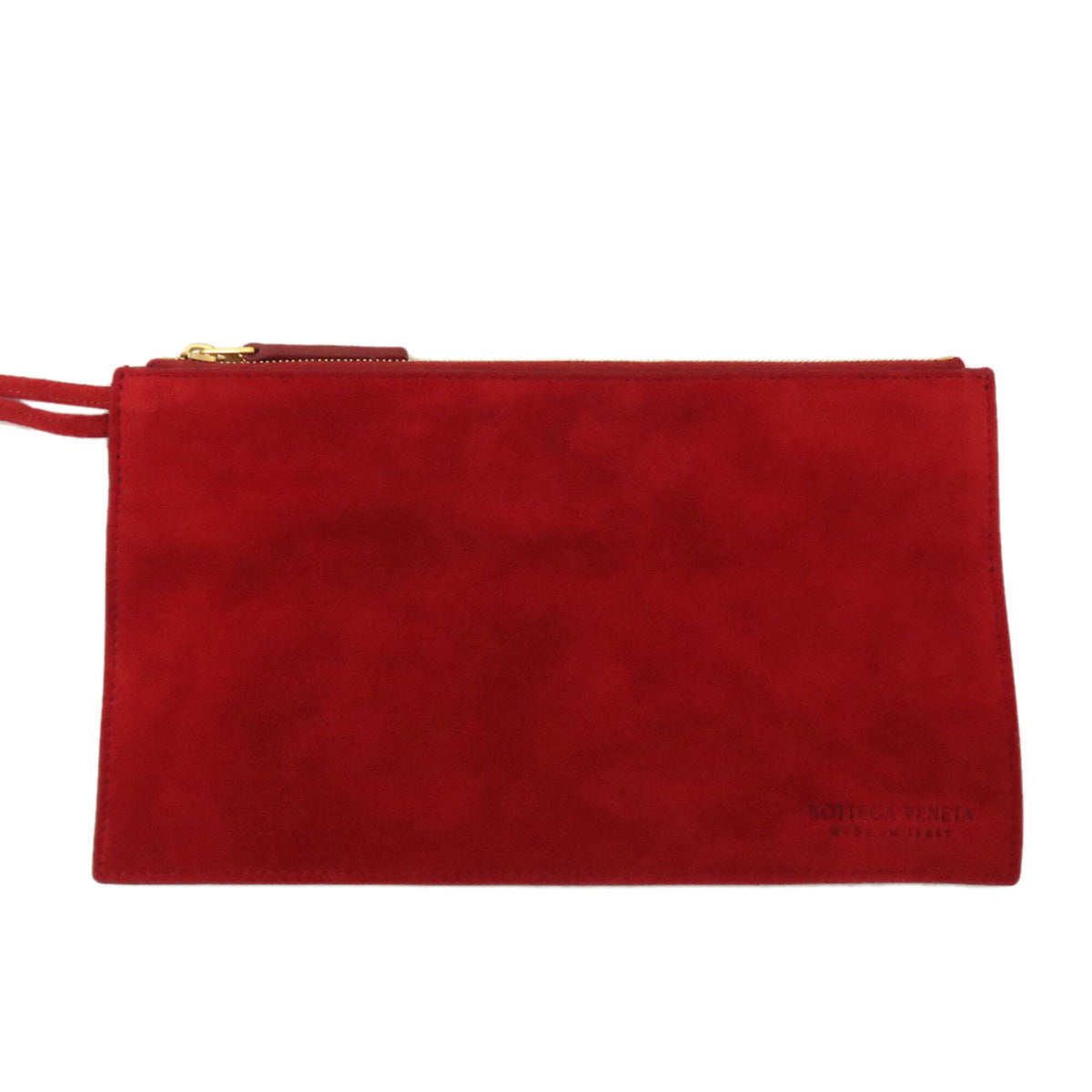 Bottega Veneta Red Color Suede Handbag (Pre-Owned)