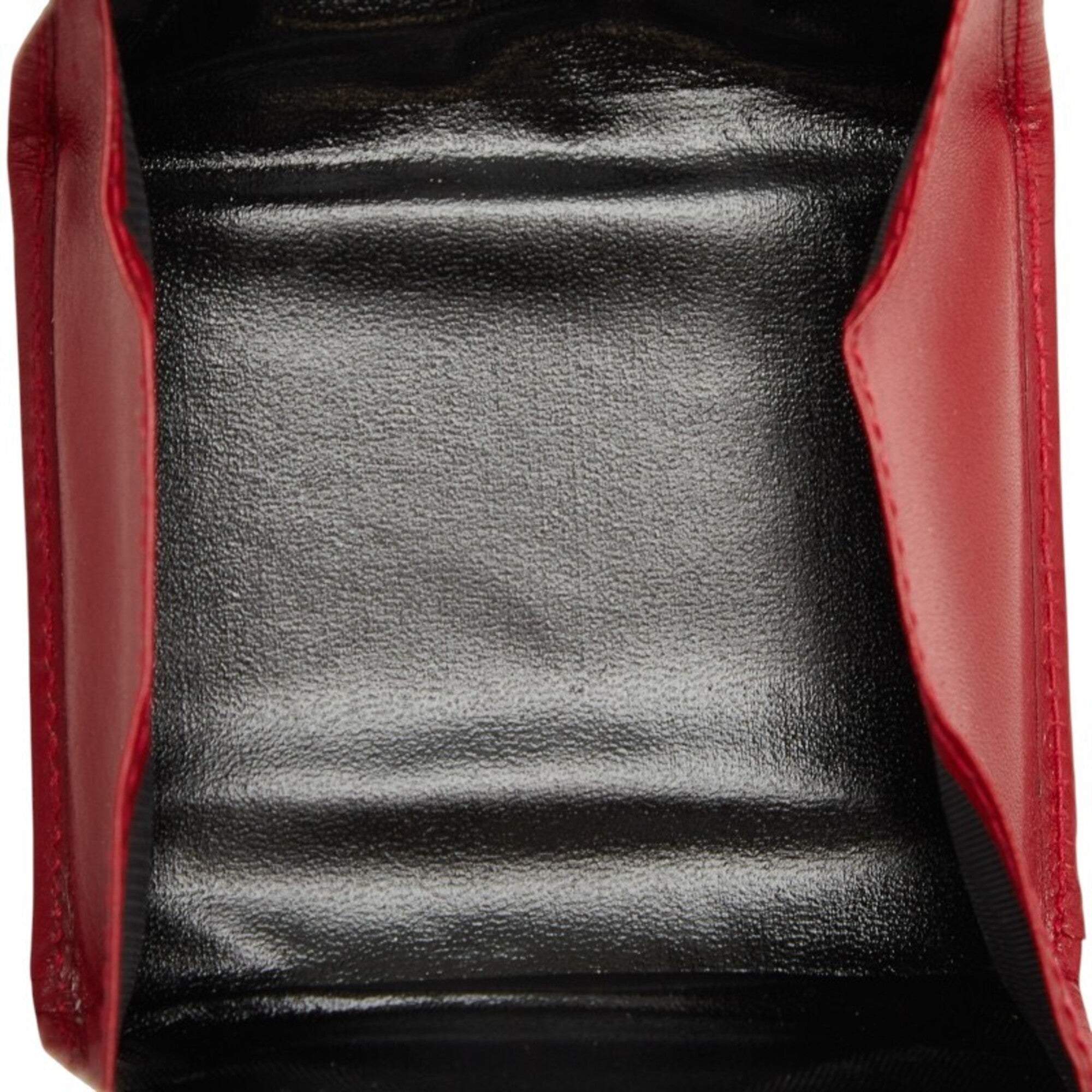 Salvatore Ferragamo Gold Red Color Leather Coin Purse/Coin Case (Pre-Owned)