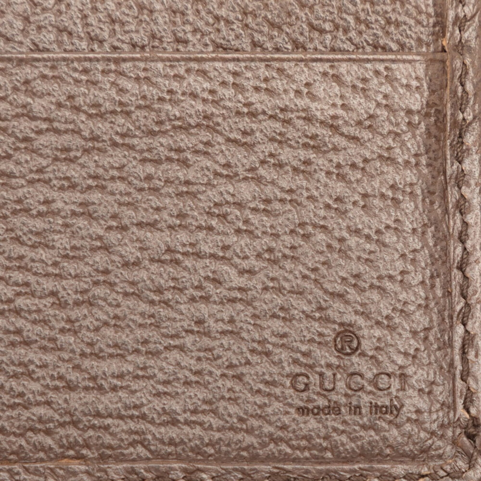 Gucci Brown Canvas Leather Wallet (Bi-Fold) (Pre-Owned)