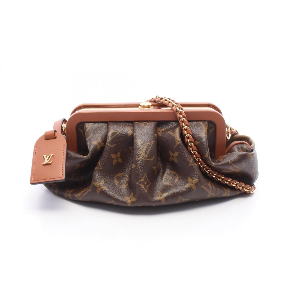 Louis Vuitton Brown Coated Canvas Pvc Monogram Reverse Leather Handbag Shoulder Bag (Pre-Owned)