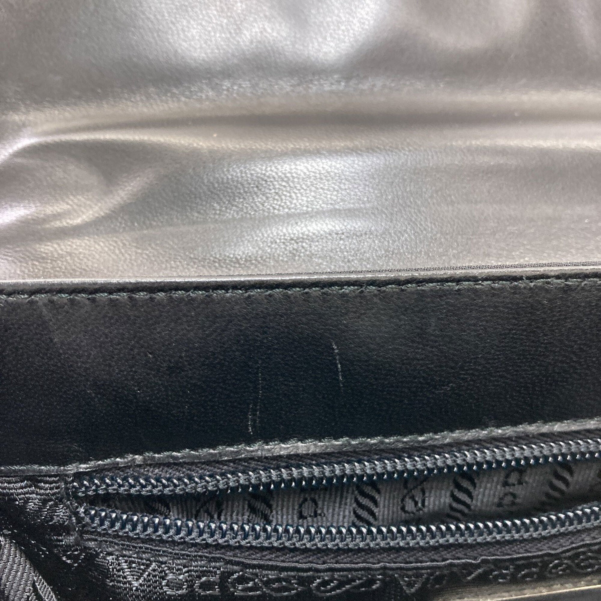 Prada Black Nylon Leather Handbag (Pre-Owned)