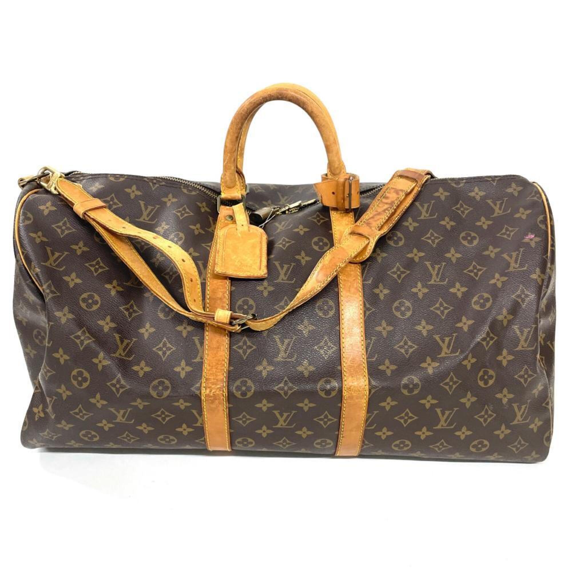 Louis Vuitton Brown Monogram Canvas Boston Bag (Pre-Owned)