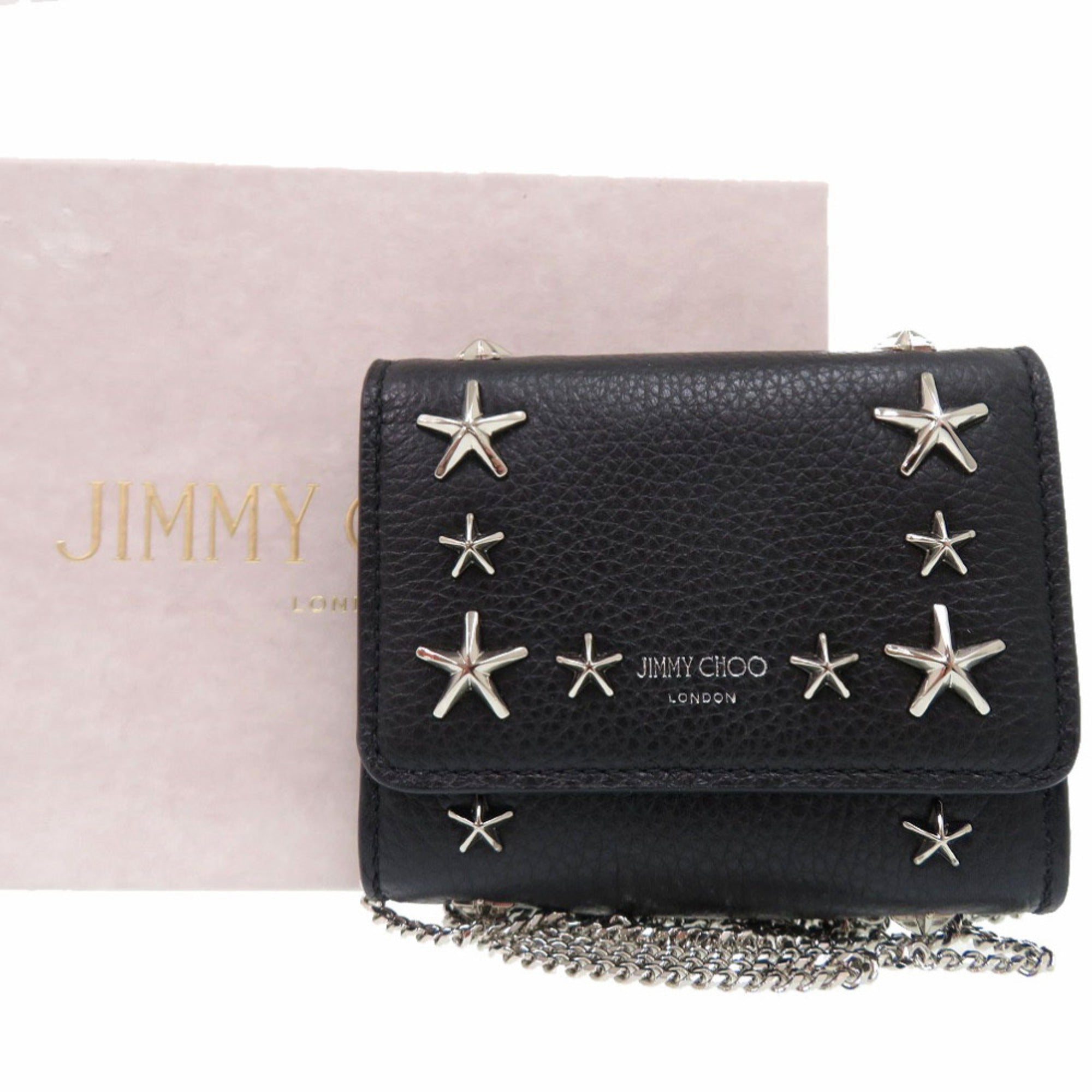 Jimmy Choo Black Leather Clutch Bag (Pre-Owned)
