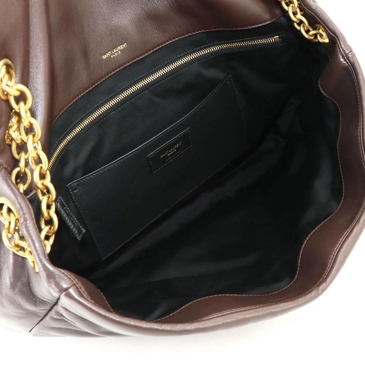 Saint Laurent Brown Leather Handbag Shoulder Bag (Pre-Owned)