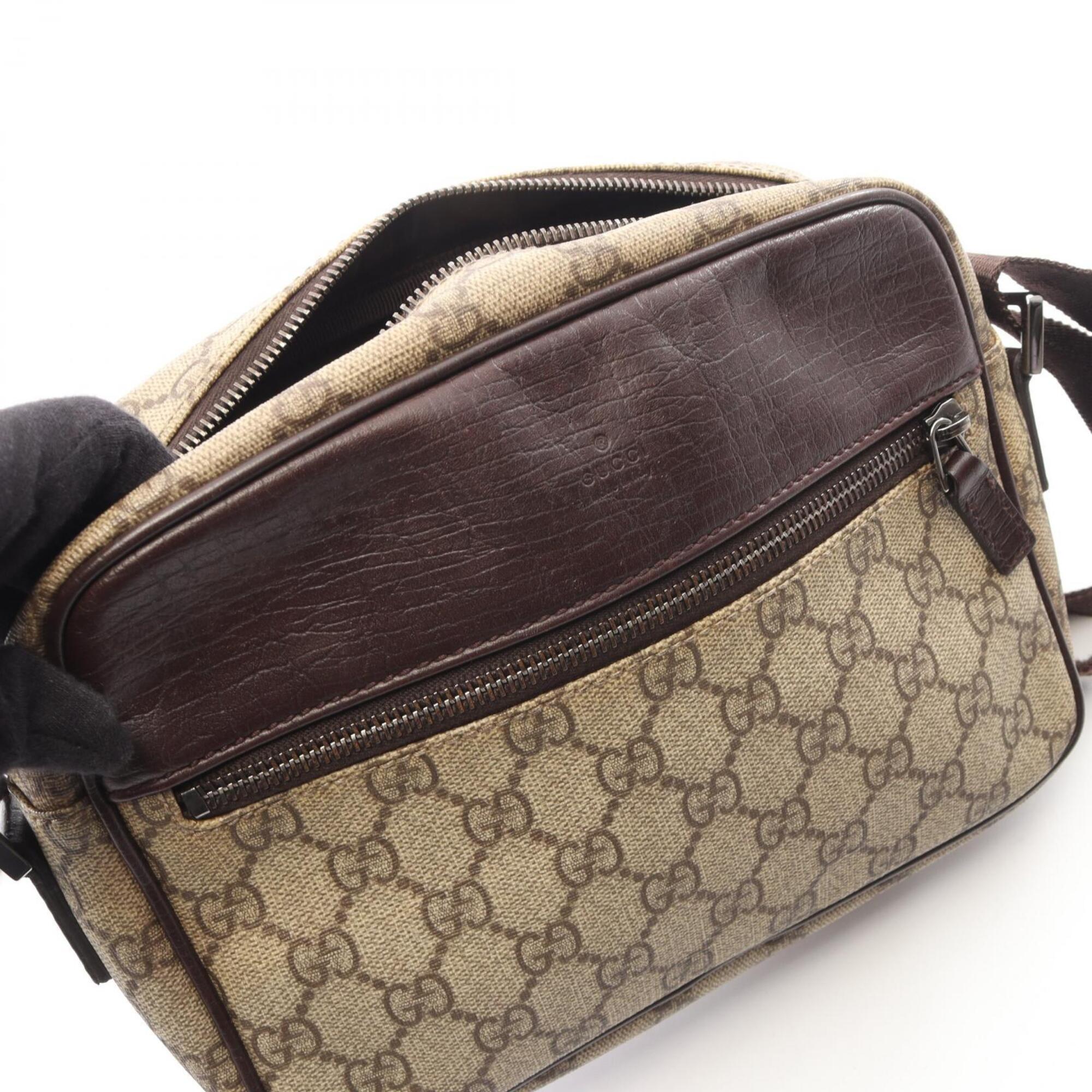 Gucci Beige Brown Pvc Leather Handbag Shoulder Bag (Pre-Owned)