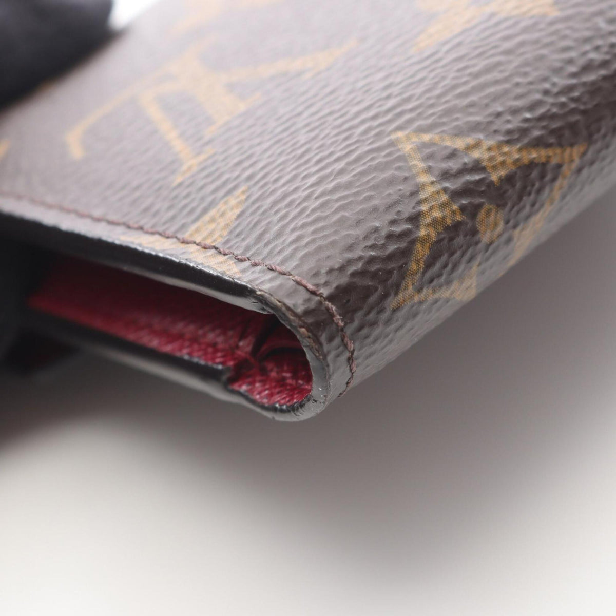 Louis Vuitton Brown Fuchsia Pink Pvc Leather Wallet (Tri-Fold) (Pre-Owned)