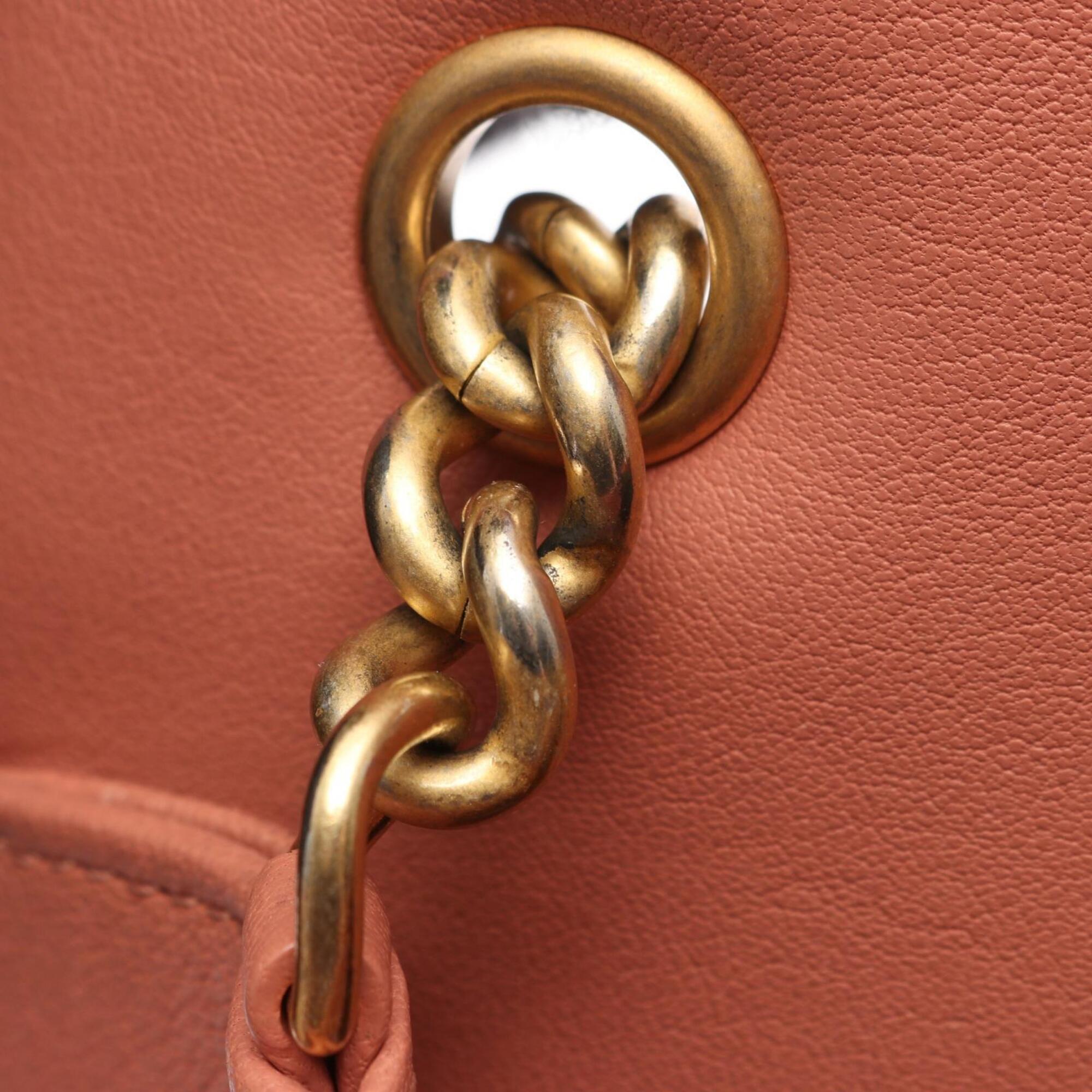Chanel Matelasse Pink Leather Handbag Shoulder Bag (Pre-Owned)