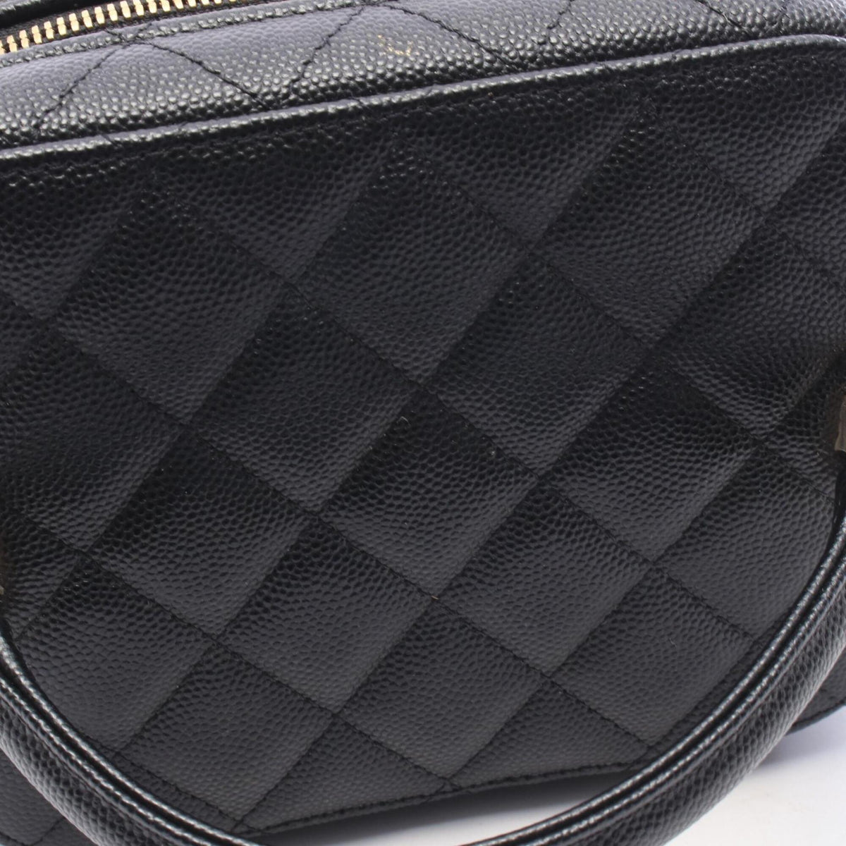 Chanel Black Grained Calfskin Handbag Shoulder Bag (Pre-Owned)
