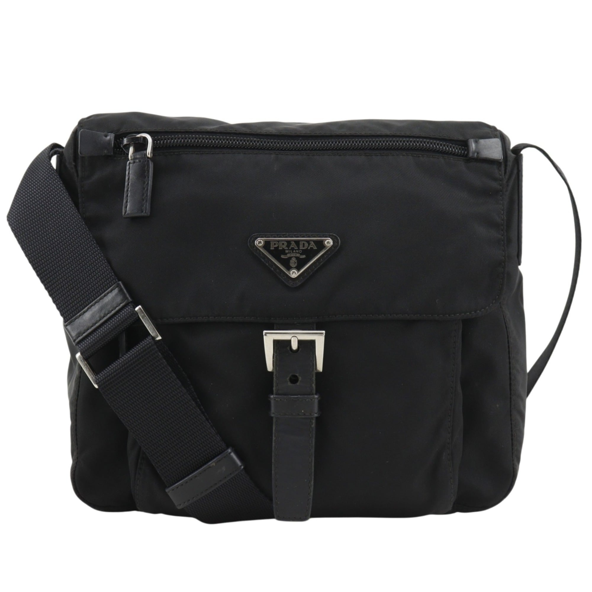 Prada Black Nylon Shoulder Bag (Pre-Owned)