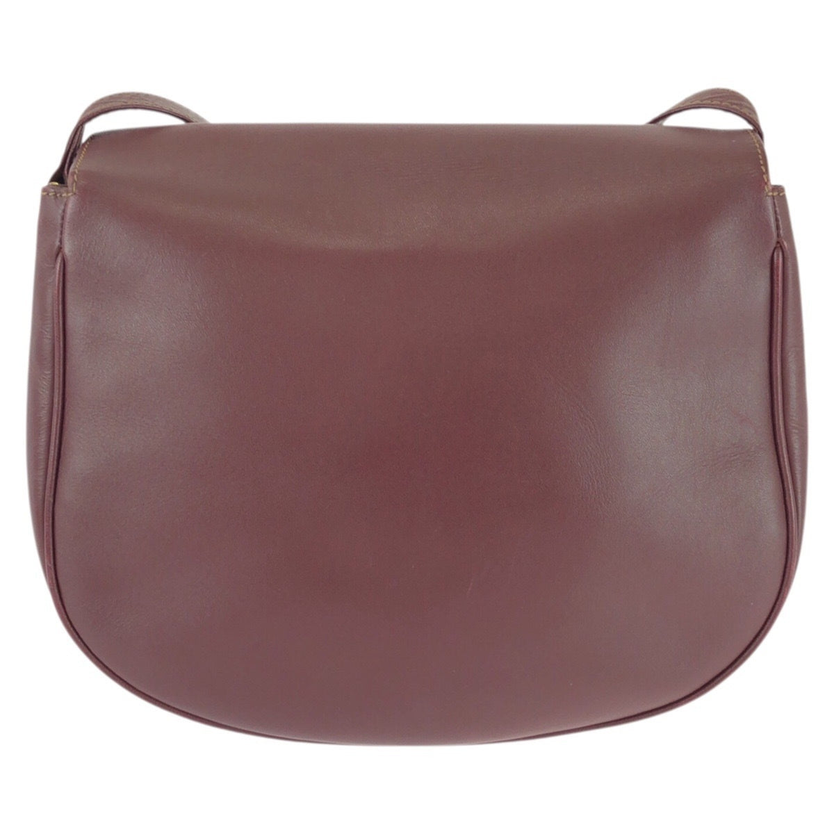 Cartier Bordeaux Wine Red Leather Messenger Bag Shoulder Bag (Pre-Owned)