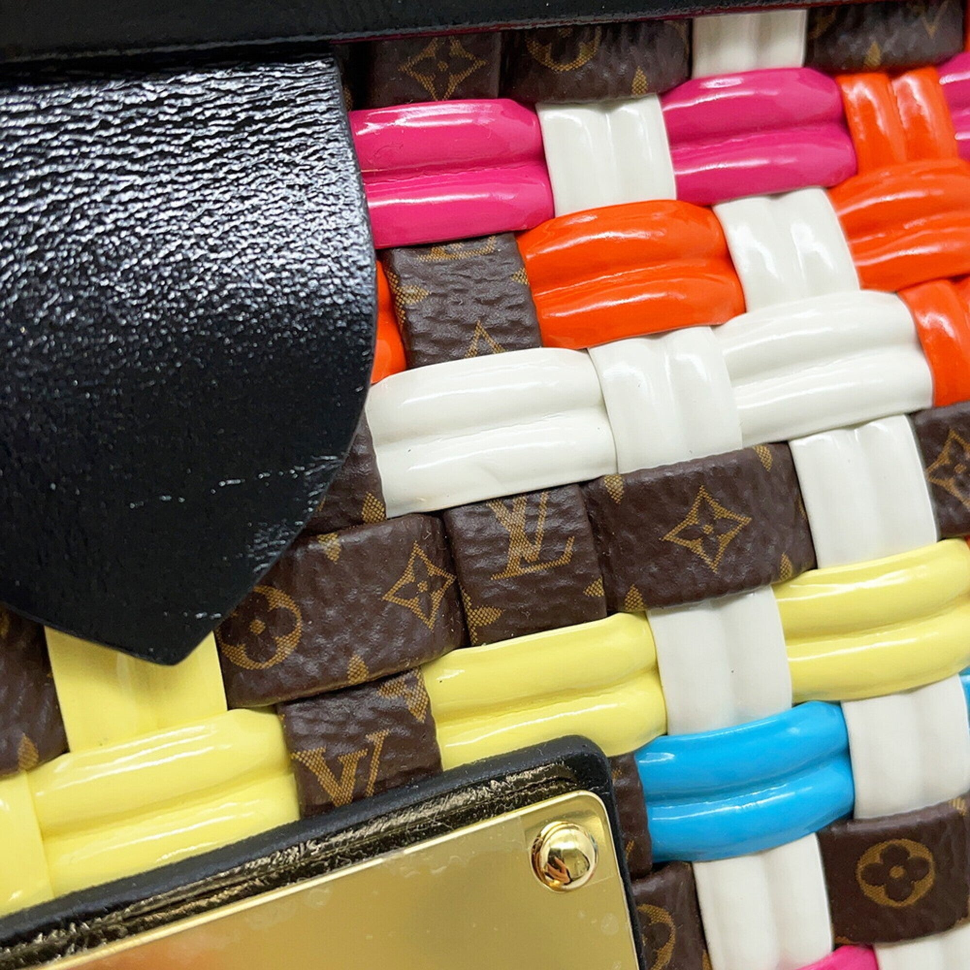 Louis Vuitton Monogram Multi-Color Noir Monogram Leather Handbag (Pre-Owned)