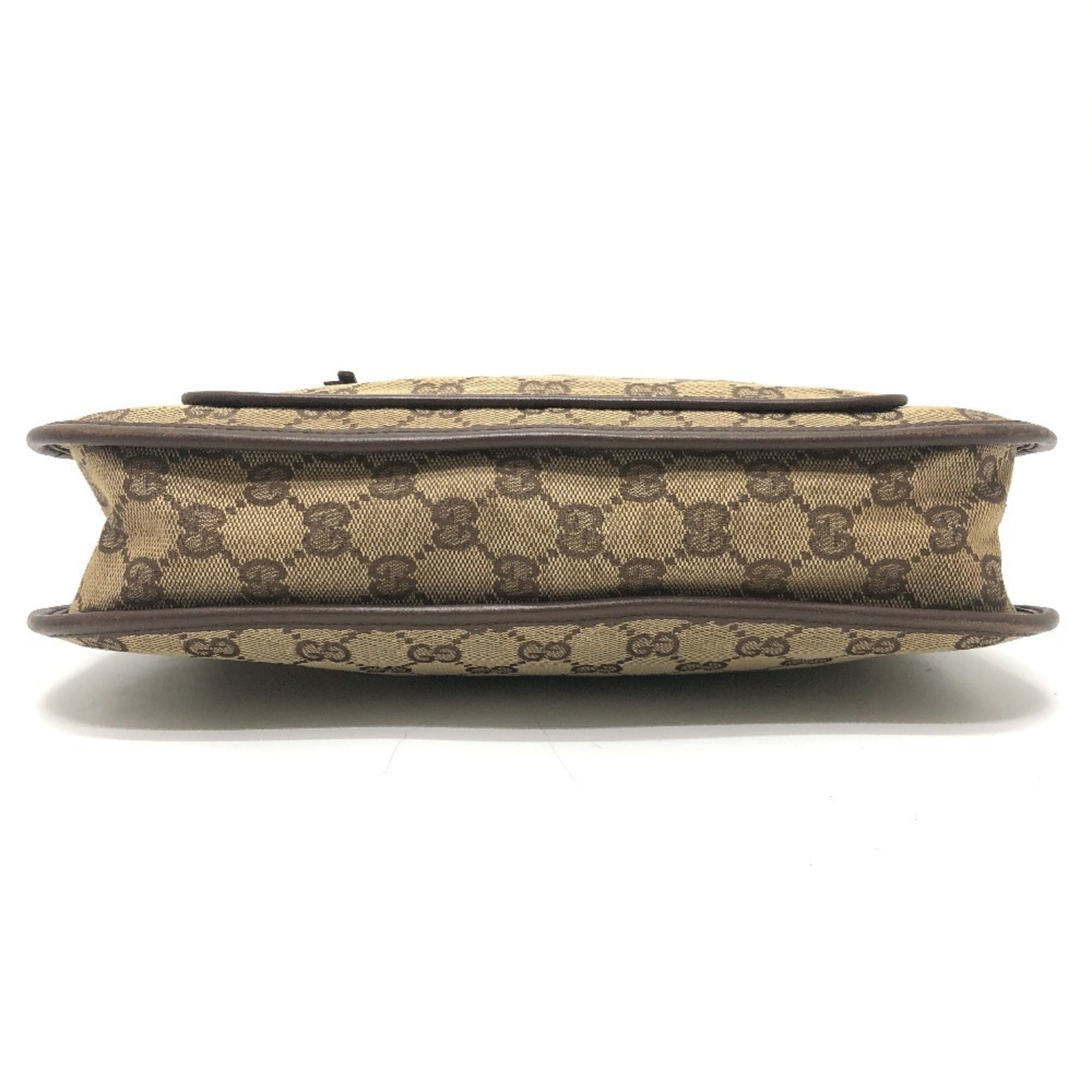 Gucci Beige Canvas Handbag Shoulder Bag (Pre-Owned)