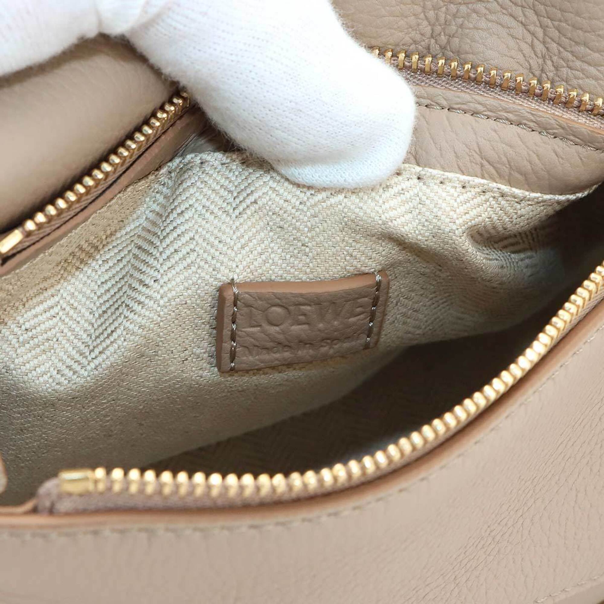 Loewe Puzzle Sand Leather Handbag Shoulder Bag (Pre-Owned)