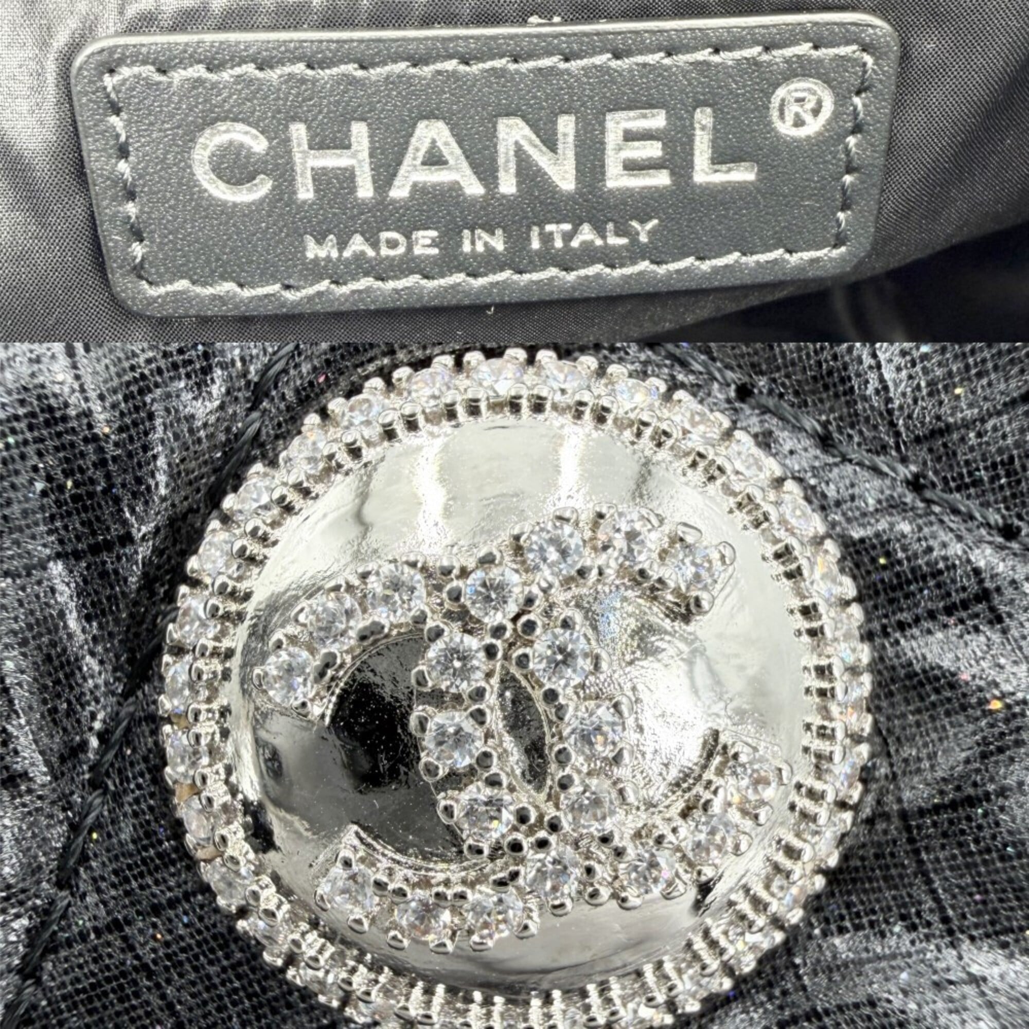 Chanel Matelasse Gray Nylon Backpack (Pre-Owned)