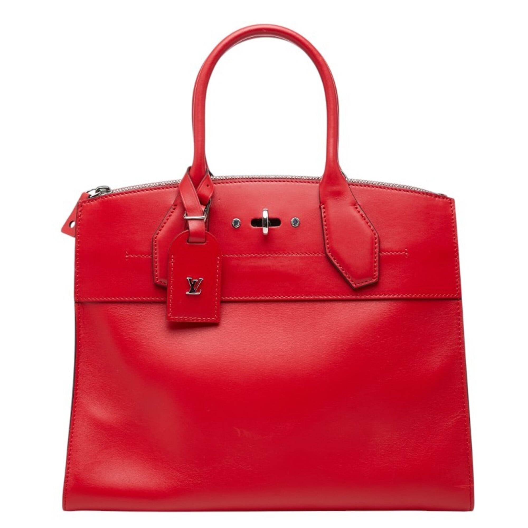 Louis Vuitton Red Color Leather Handbag (Pre-Owned)