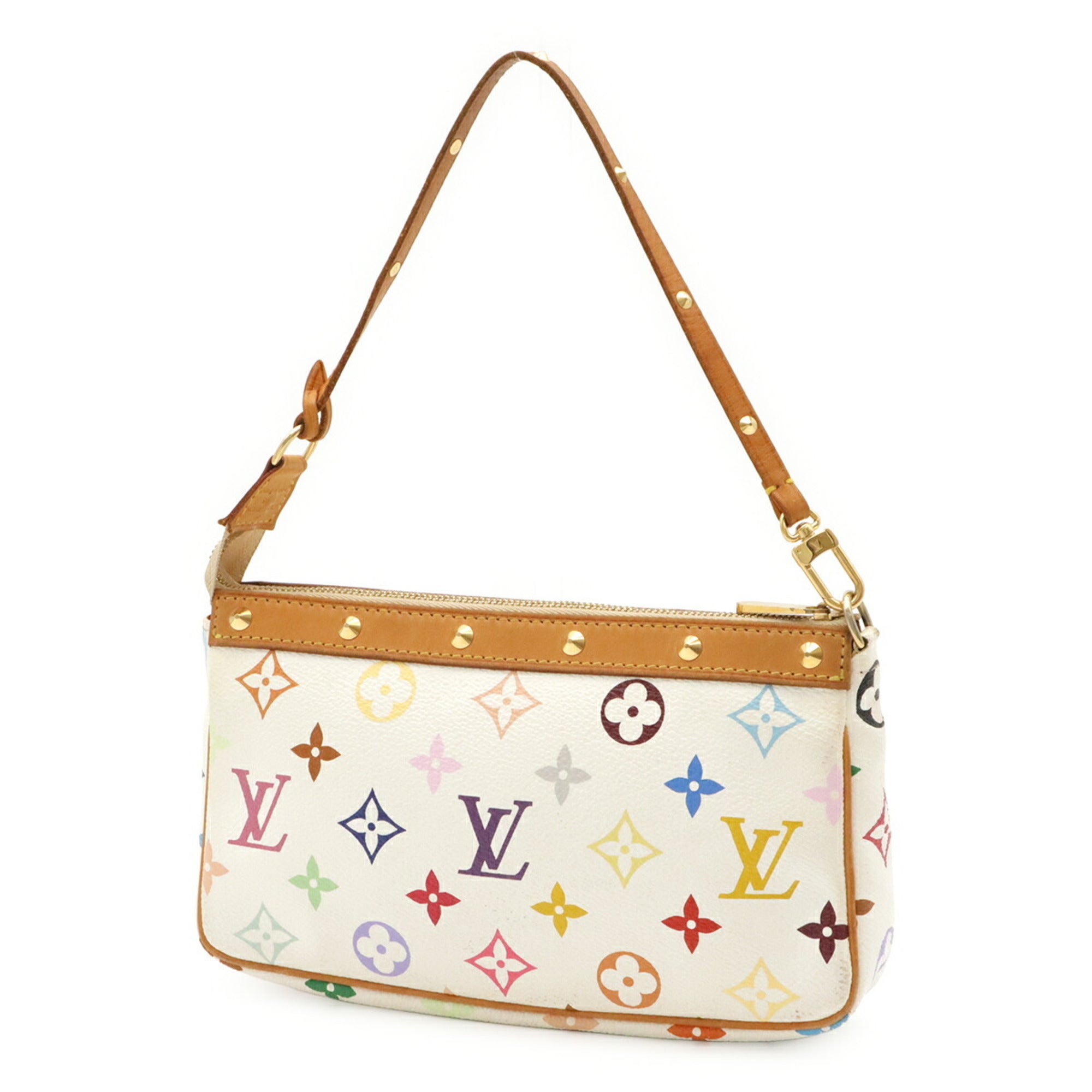 Louis Vuitton Blanc Monogram Canvas Pochette Pouch (Pre-Owned)