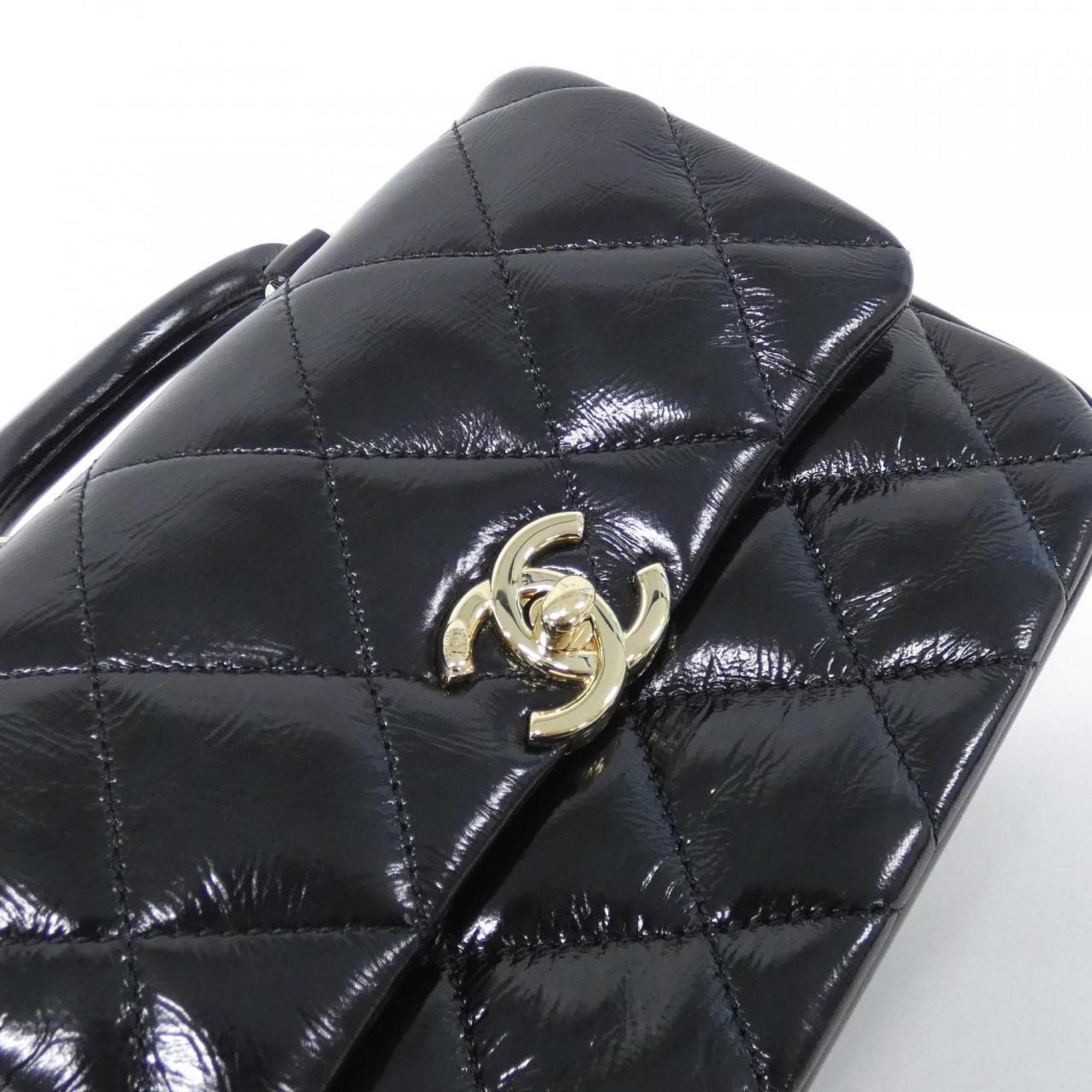 Chanel Black Leather Handbag (Pre-Owned)