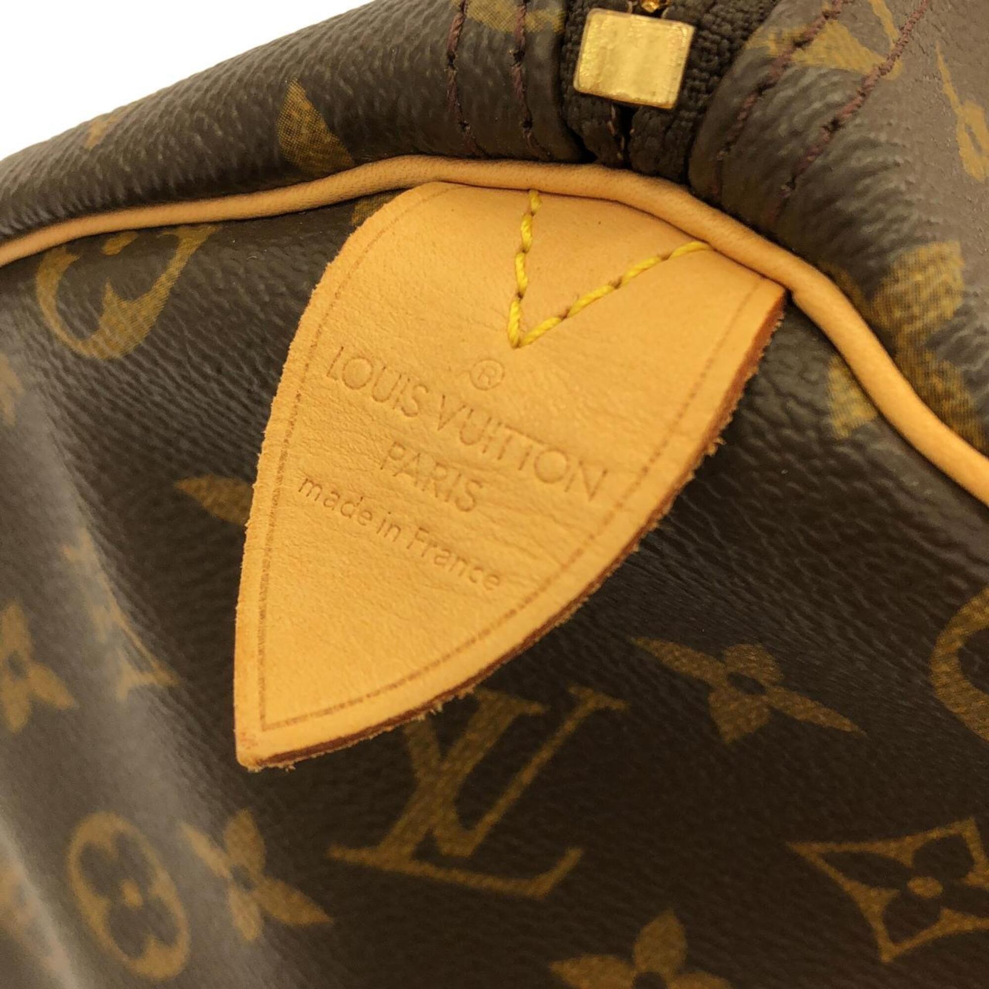 Louis Vuitton Monogram Marron Coated Canvas Boston Bag (Pre-Owned)