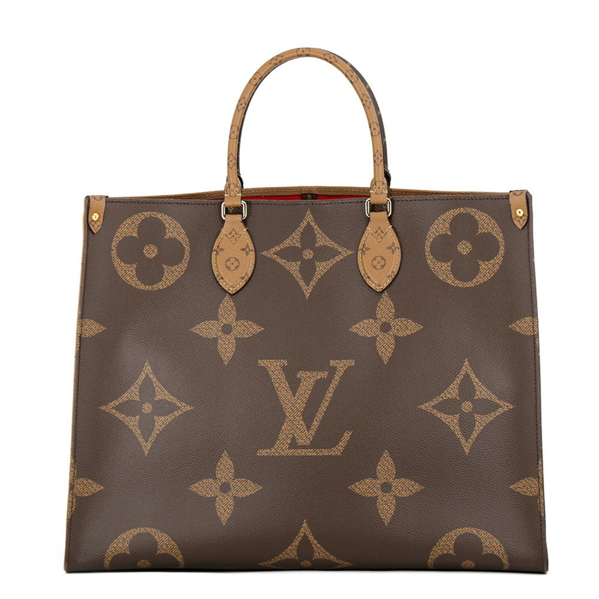 Louis Vuitton Monogram Reverse Red Color Monogram Reverse Handbag Shoulder Bag Tote Bag (Pre-Owned)