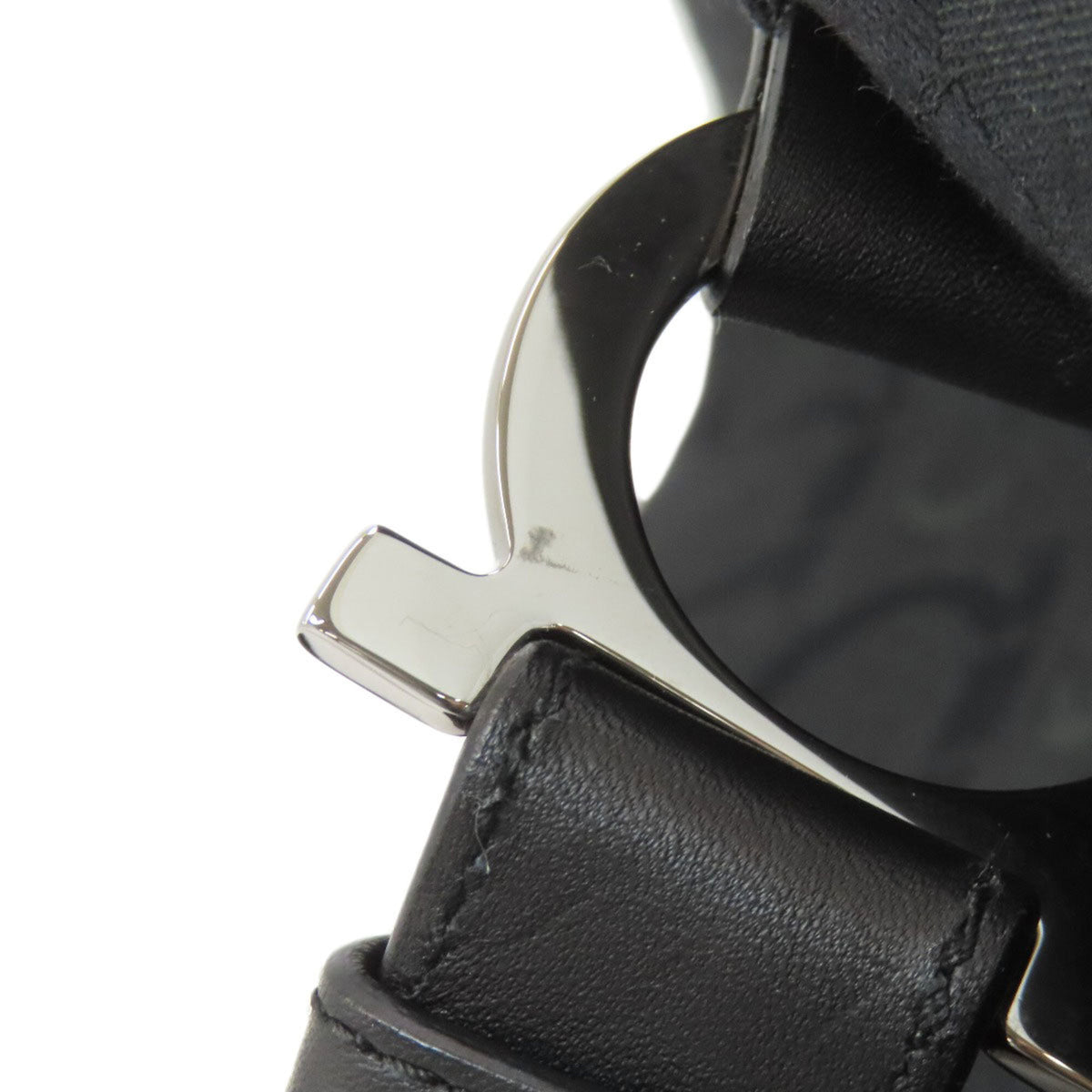 Salvatore Ferragamo Black Canvas Boston Bag (Pre-Owned)