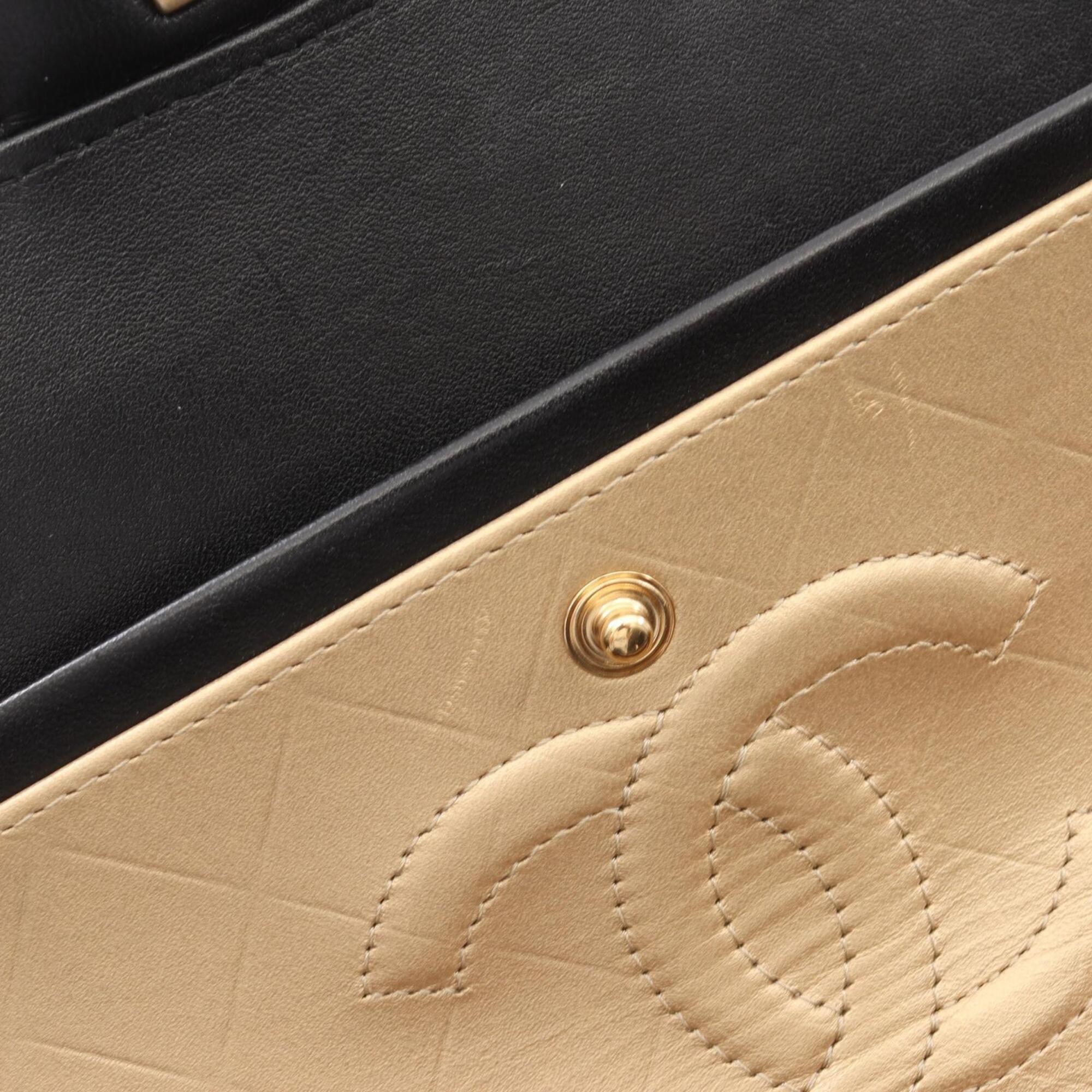 Chanel Black Leather Handbag Shoulder Bag (Pre-Owned)
