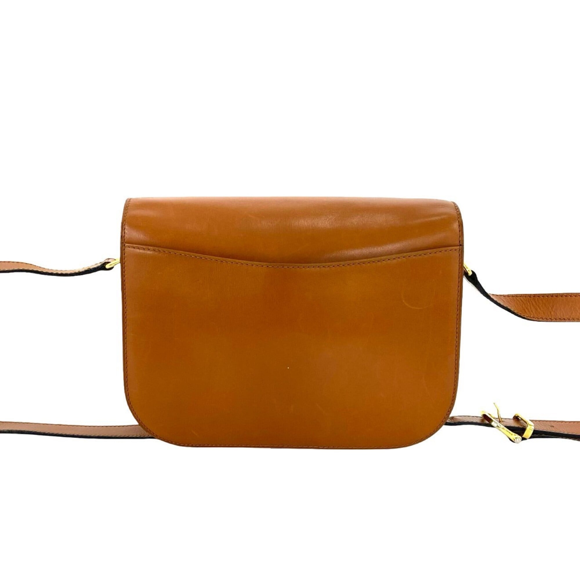 Celine Brown Leather Pochette Shoulder Bag (Pre-Owned)